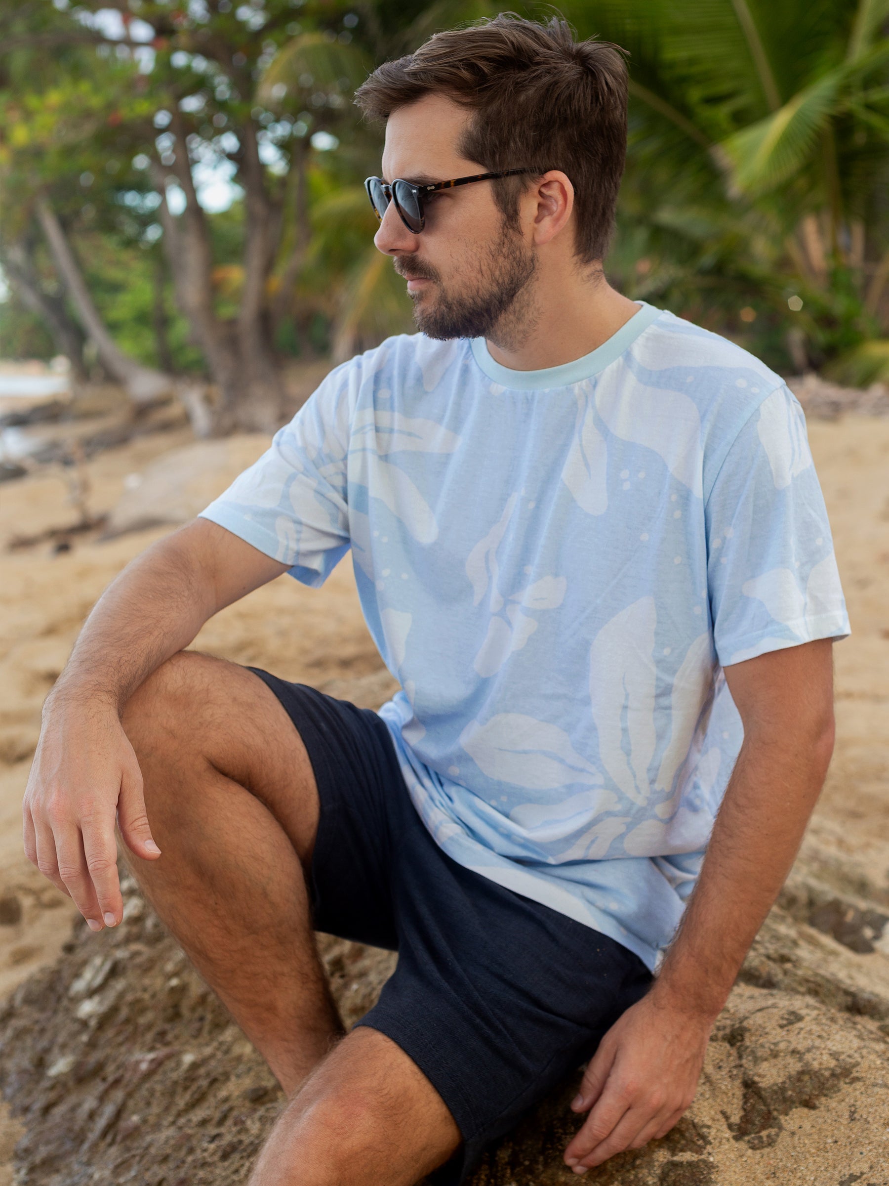 Low Tide Tee | Naupaka Blossom-Organic Tee-Happy Earth