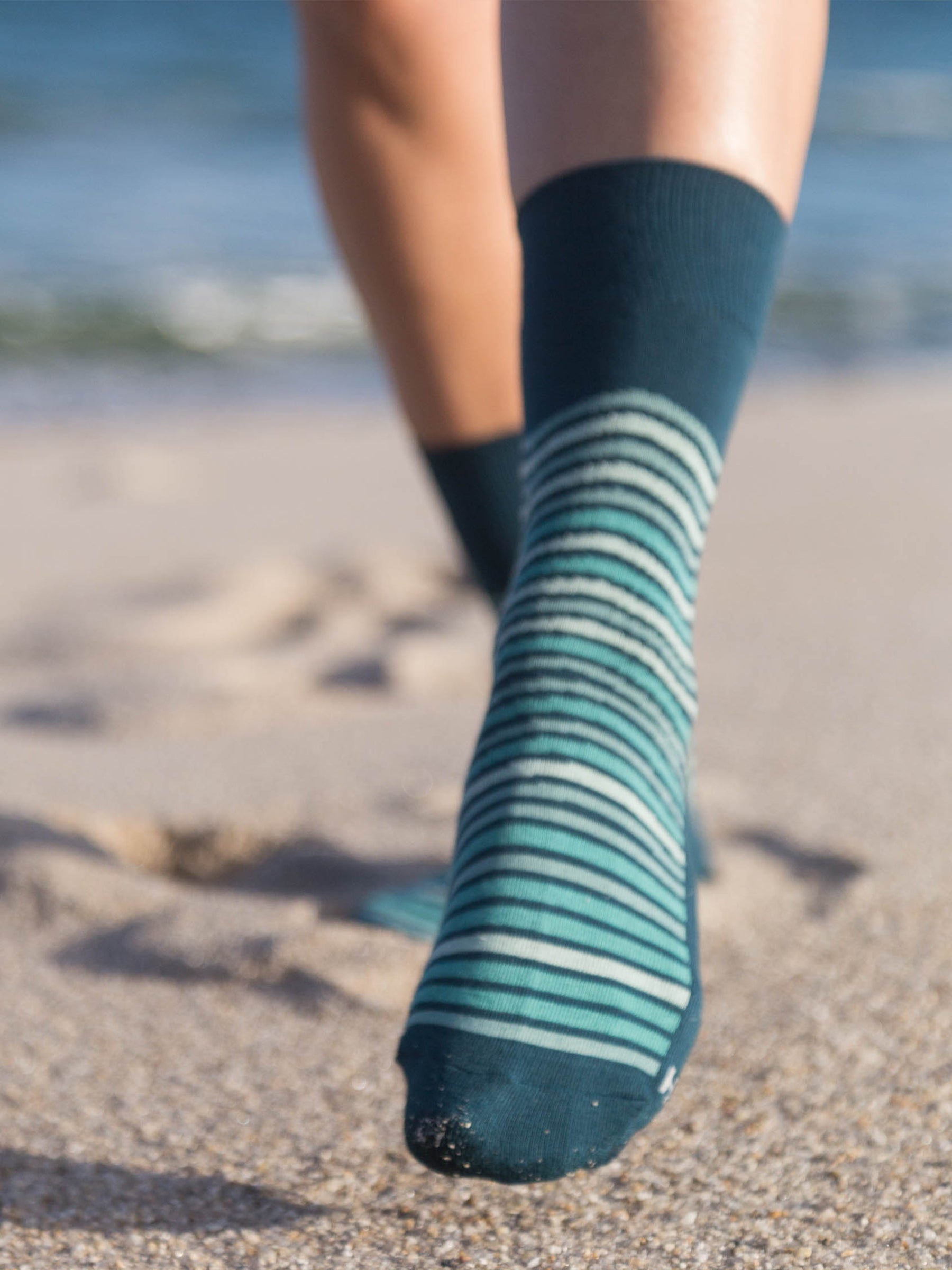 Make Waves Socks - Set of 3-Organic Socks-Happy Earth