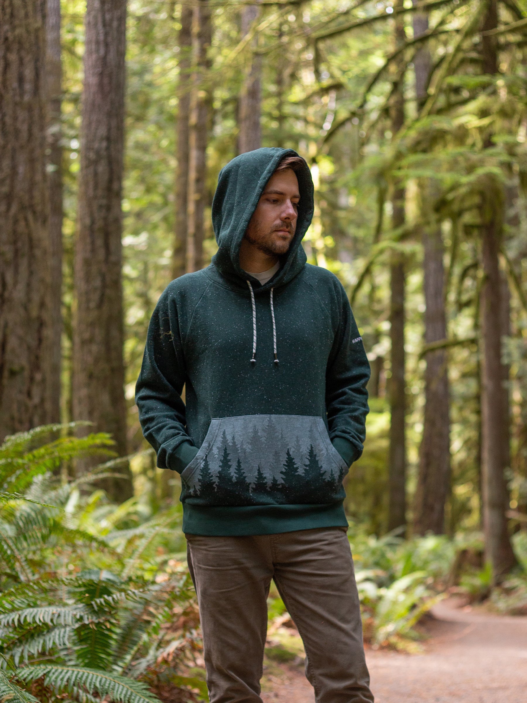 Misty Forest Hoodie-Organic Hoodie-Happy Earth
