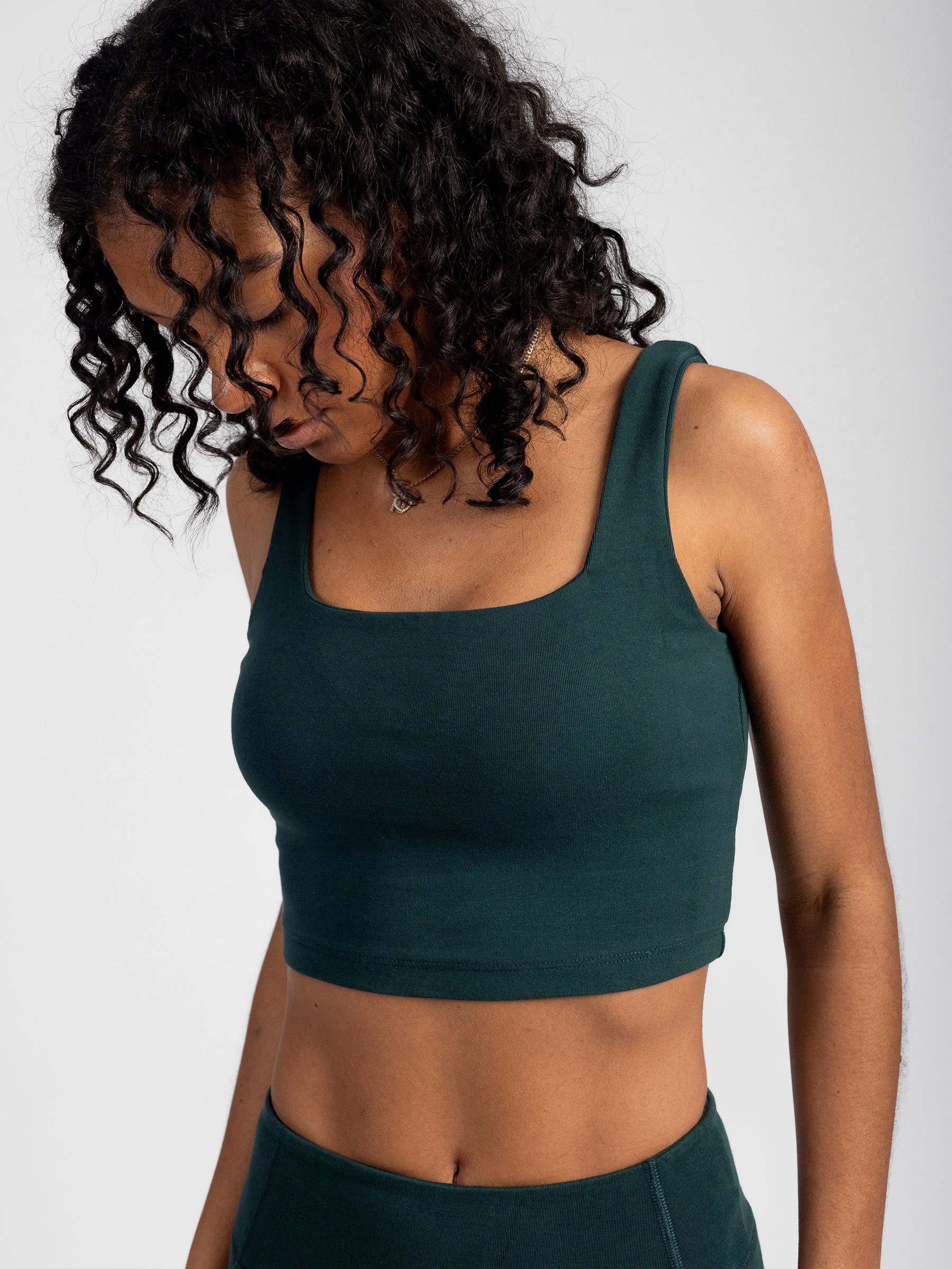 PlantTec™ Organic Built-in Bra Tank | Monstera