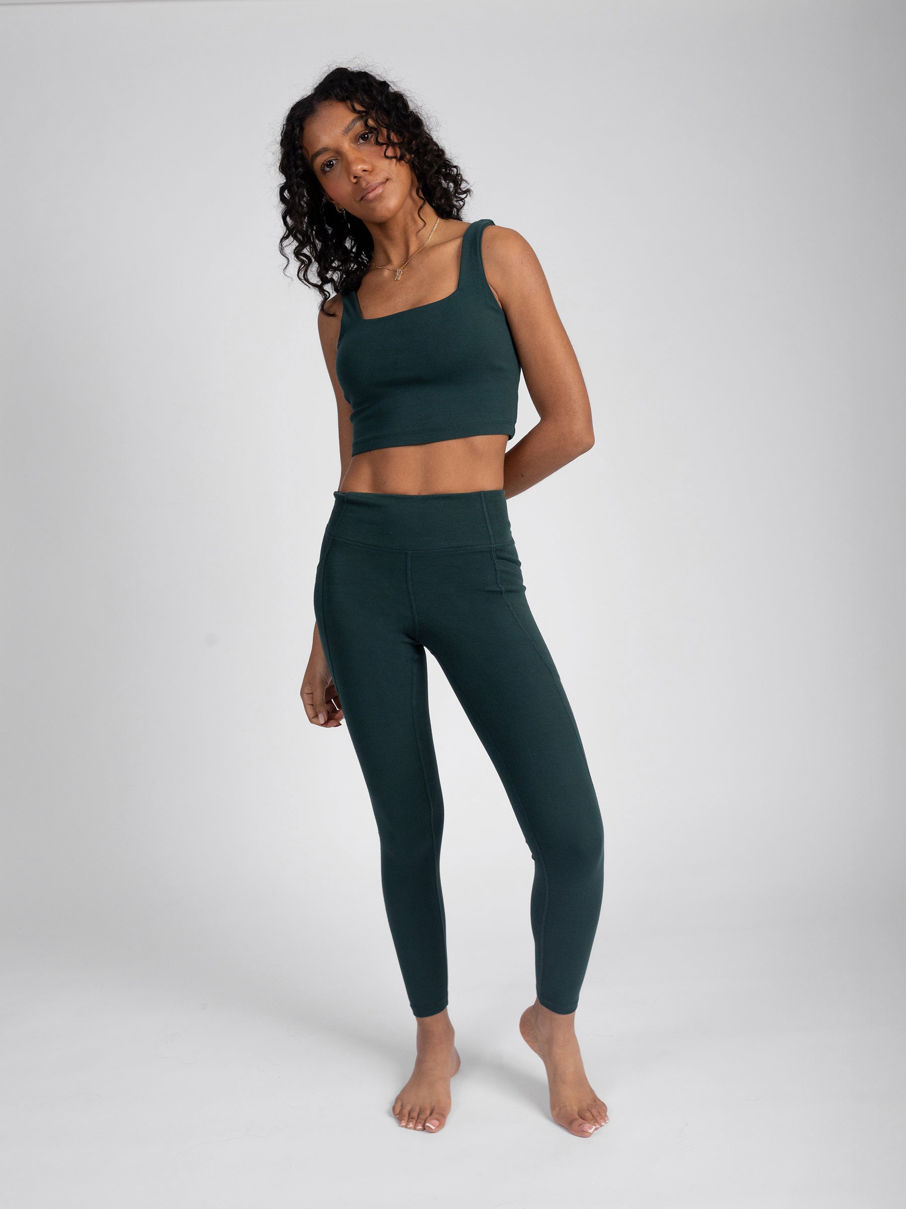 PlantTec™ Organic Built-in Bra Tank | Monstera