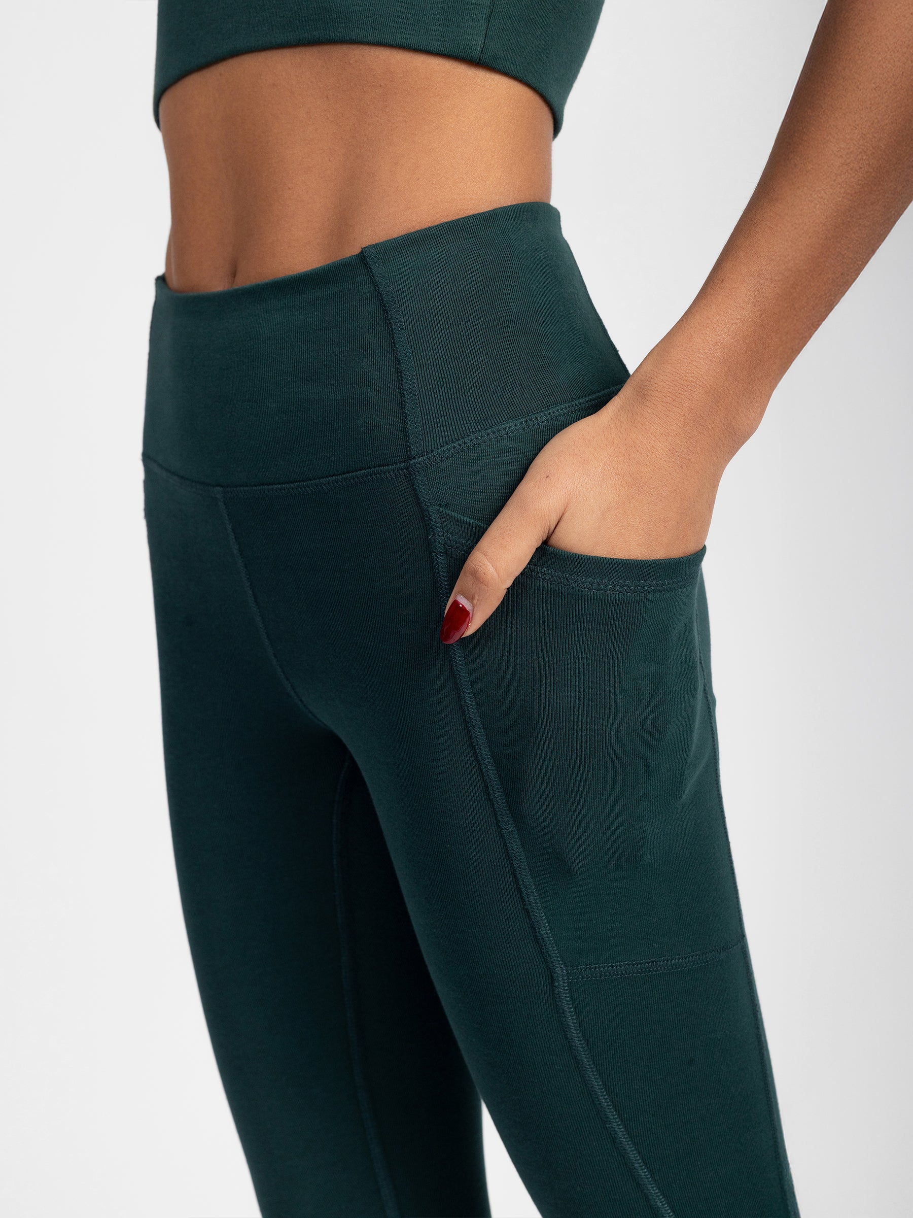 PlantTec™ Organic Crop/Petite Leggings | Monstera