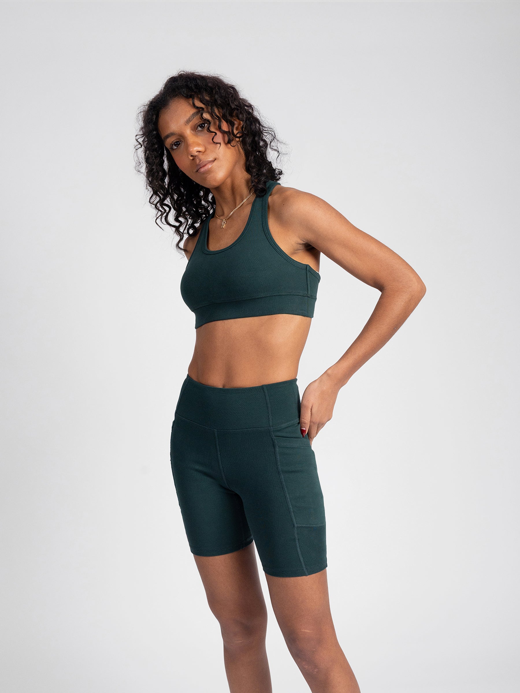 Women's Non-Toxic Organic Cotton Bike Shorts with Pockets