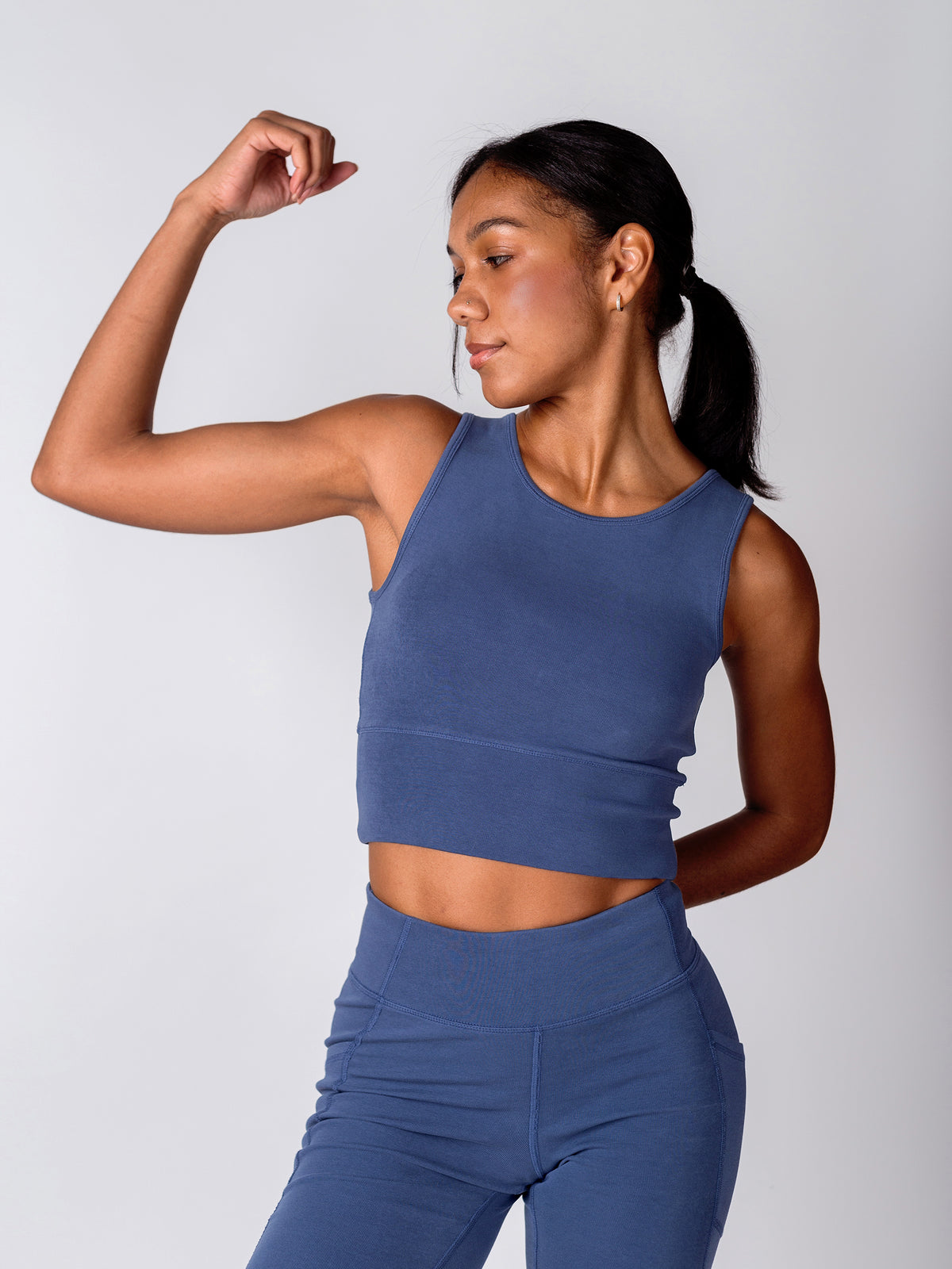 Power Boost Active Tank Blueberry/White