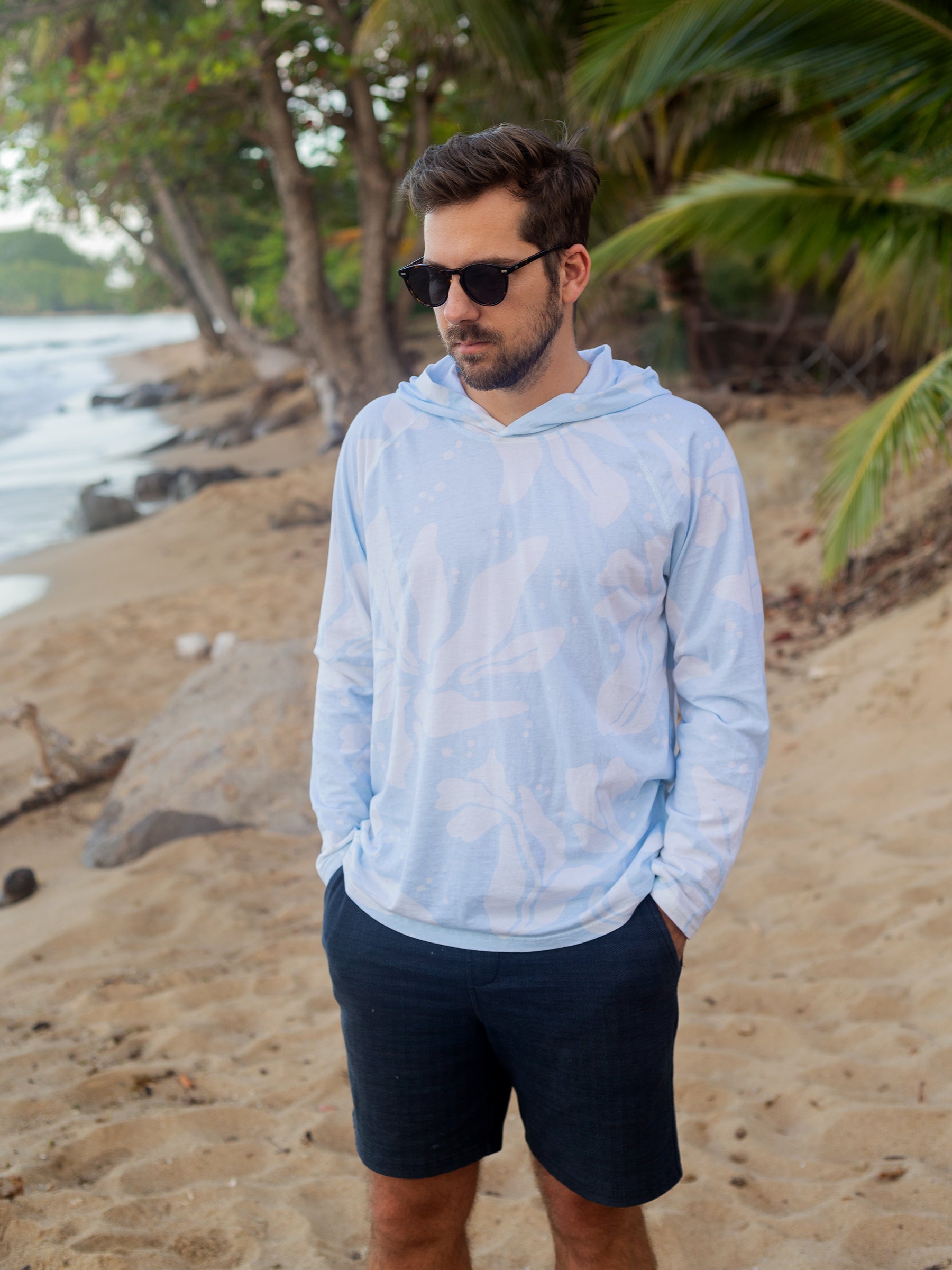 Hooded Tee | Naupaka Blossom