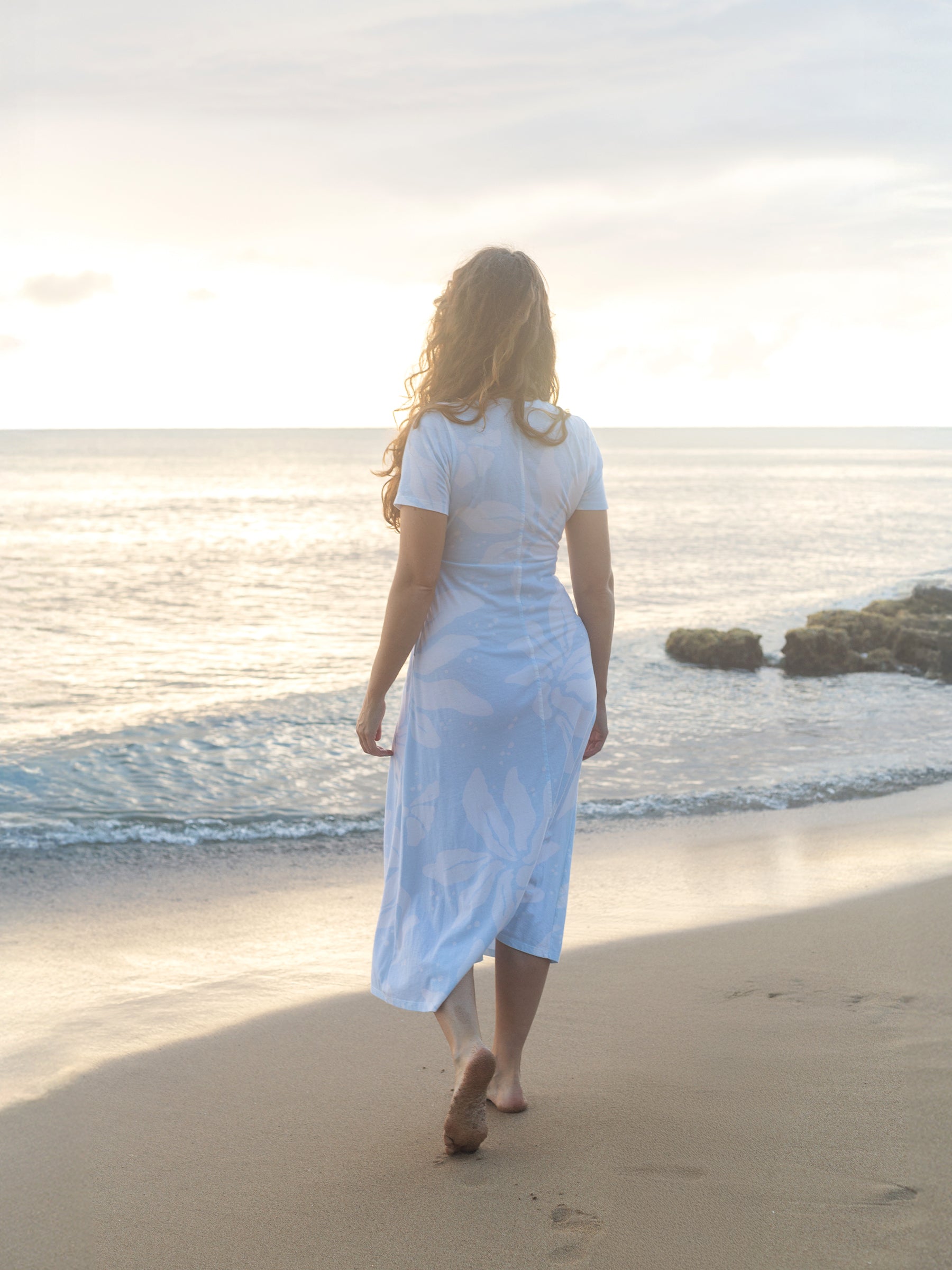 Isla Midi Dress | Naupaka Blossom