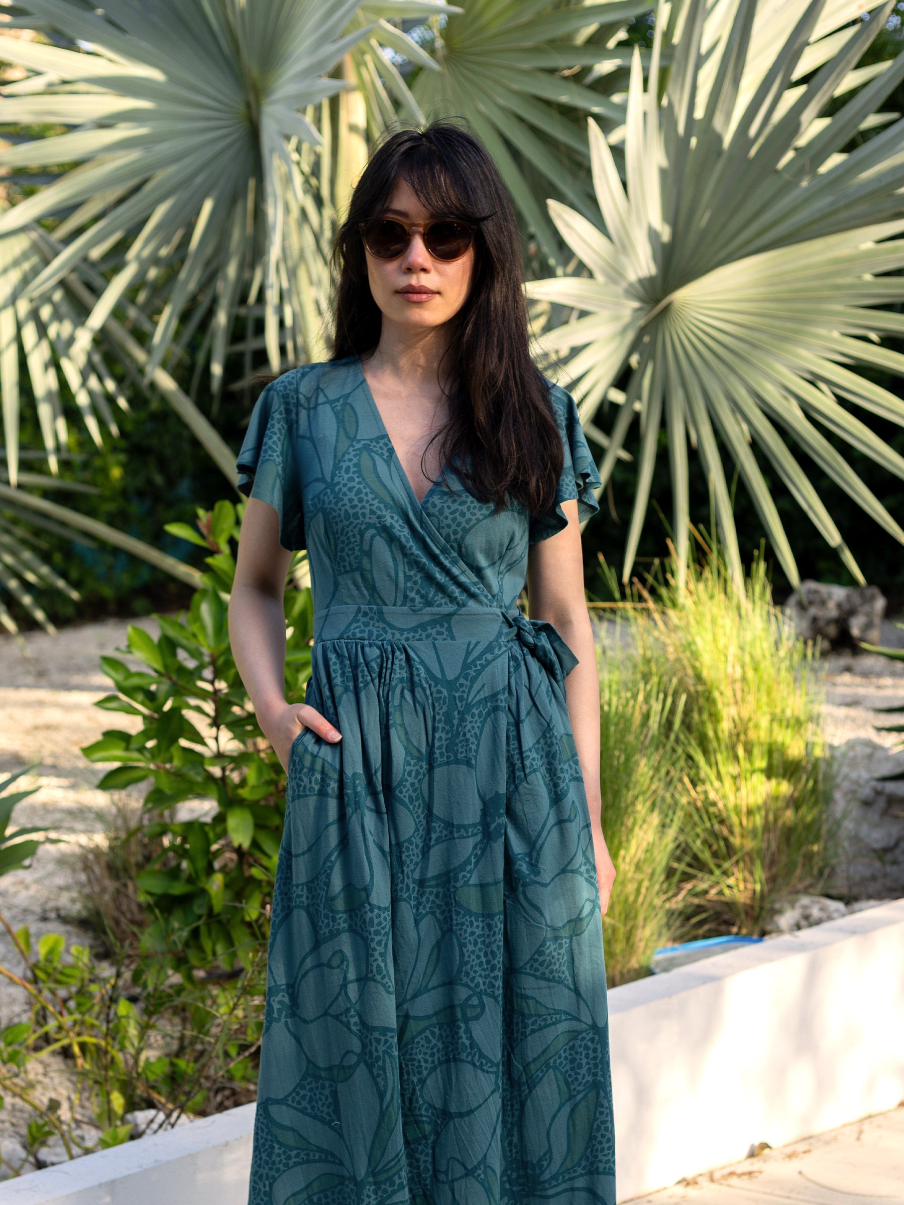 Women's Organic Cotton Wrap Dress | Oasis