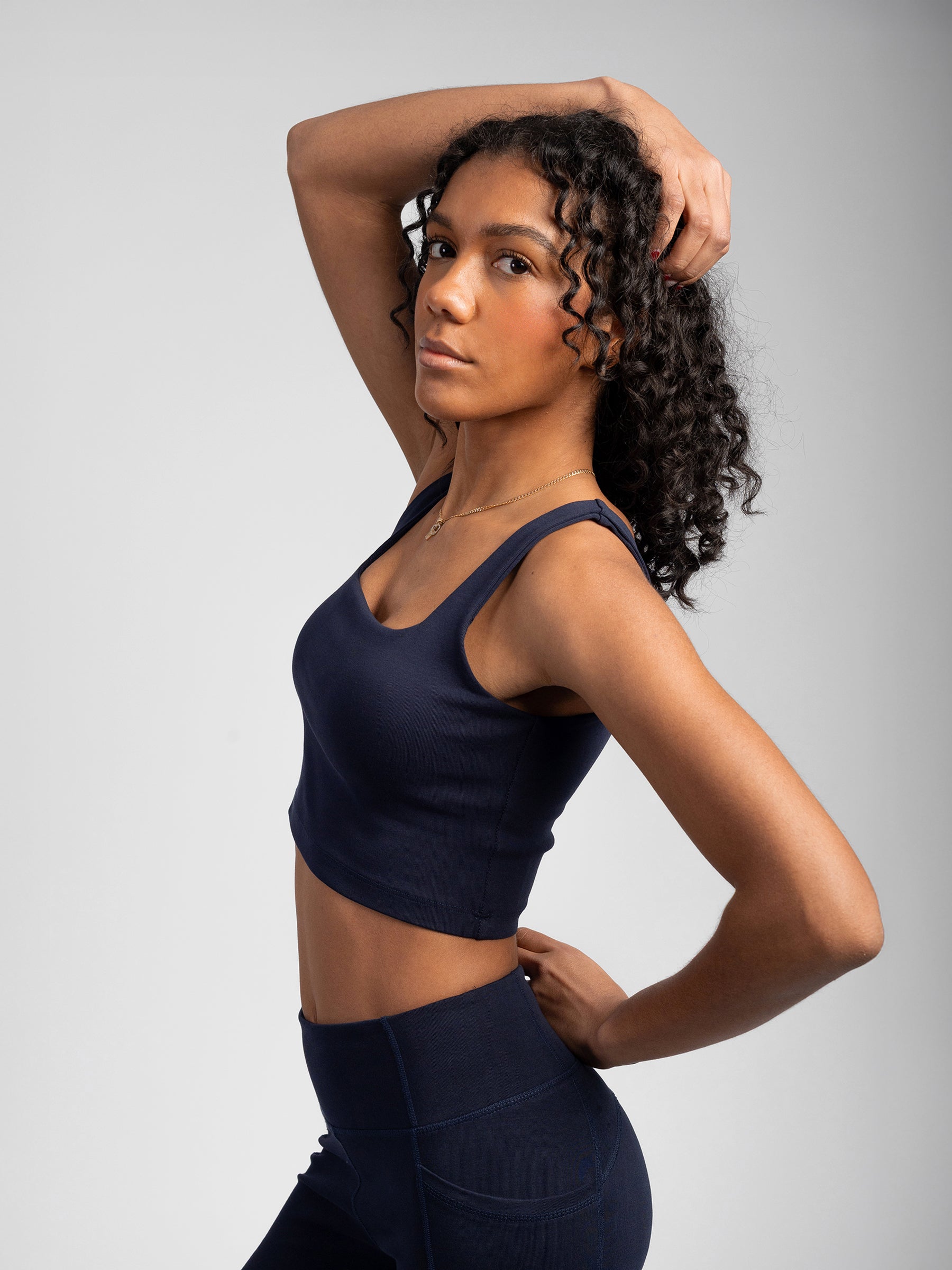 PlantTec™ Organic Built-in Bra Tank | Ocean