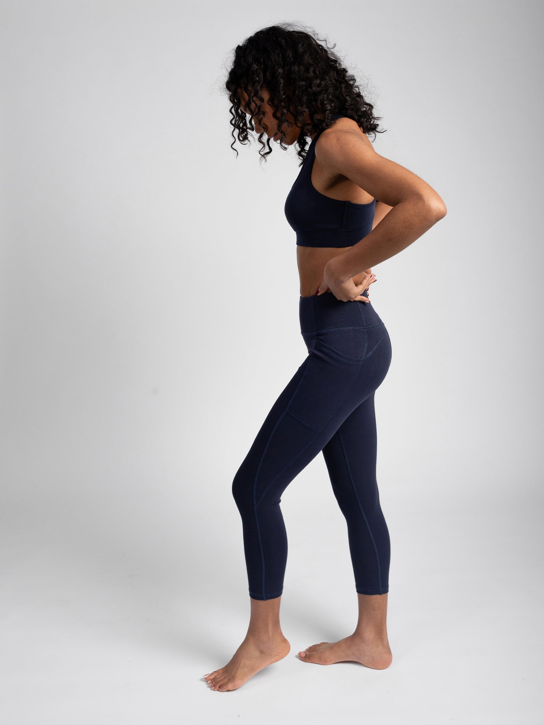 PlantTec™ Organic Crop/Petite Leggings | Ocean