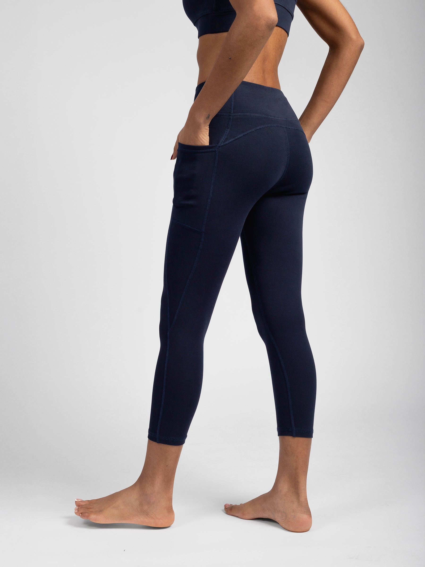 PlantTec™ Organic Crop/Petite Leggings | Ocean