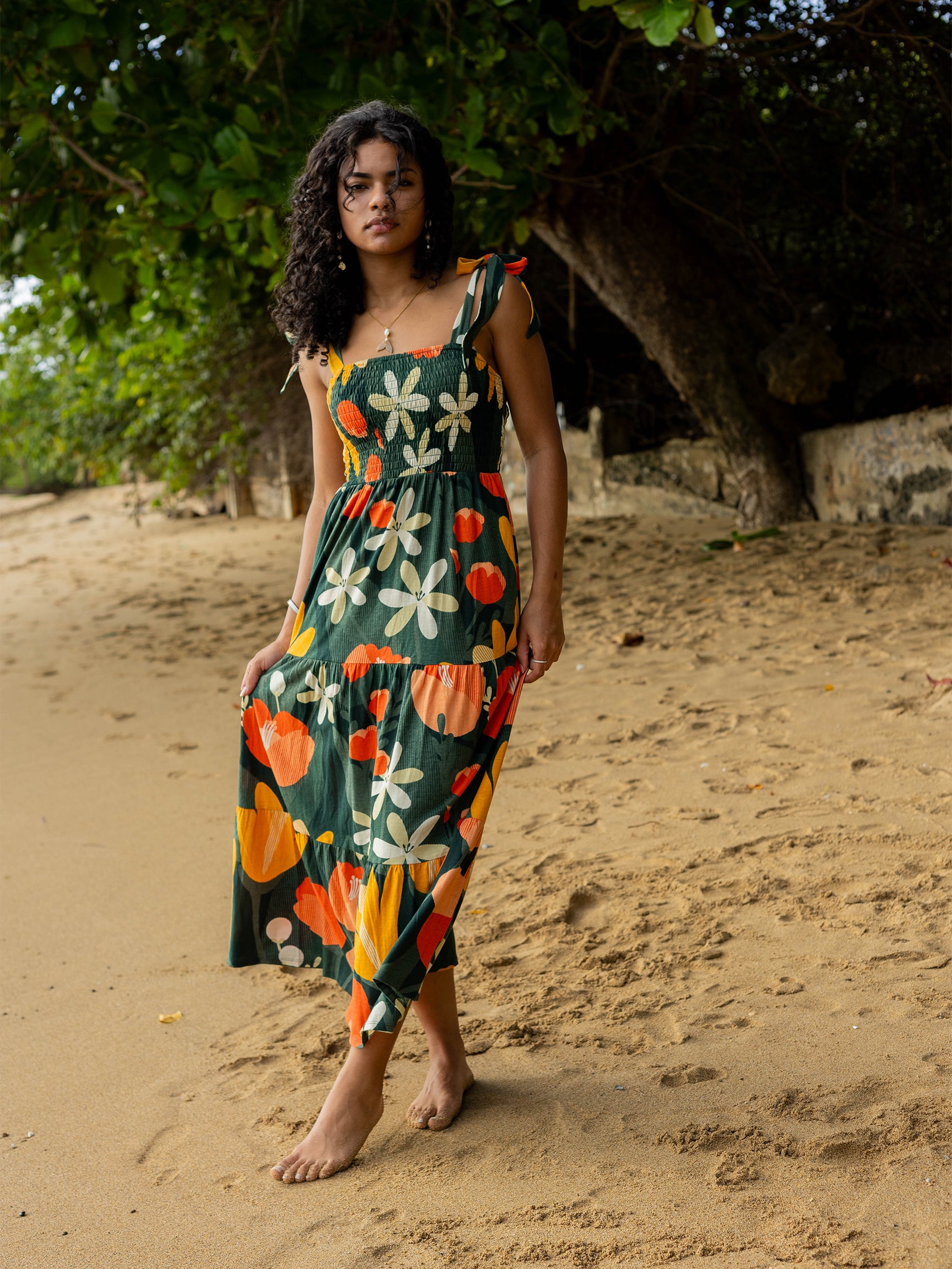 Evie Smocked Dress | Paradise