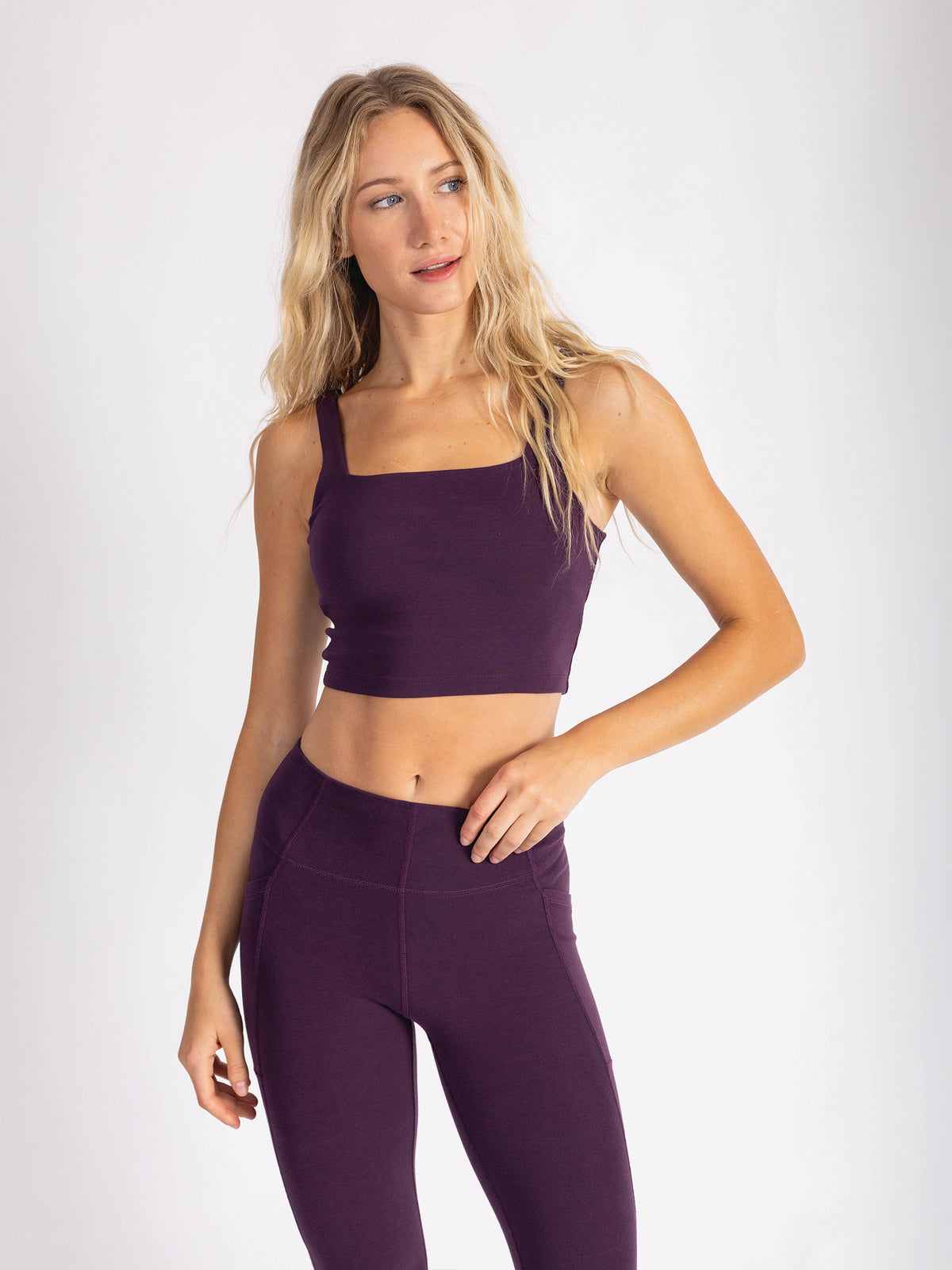 PlantTec™ Organic Built-in Bra Tank | Fig