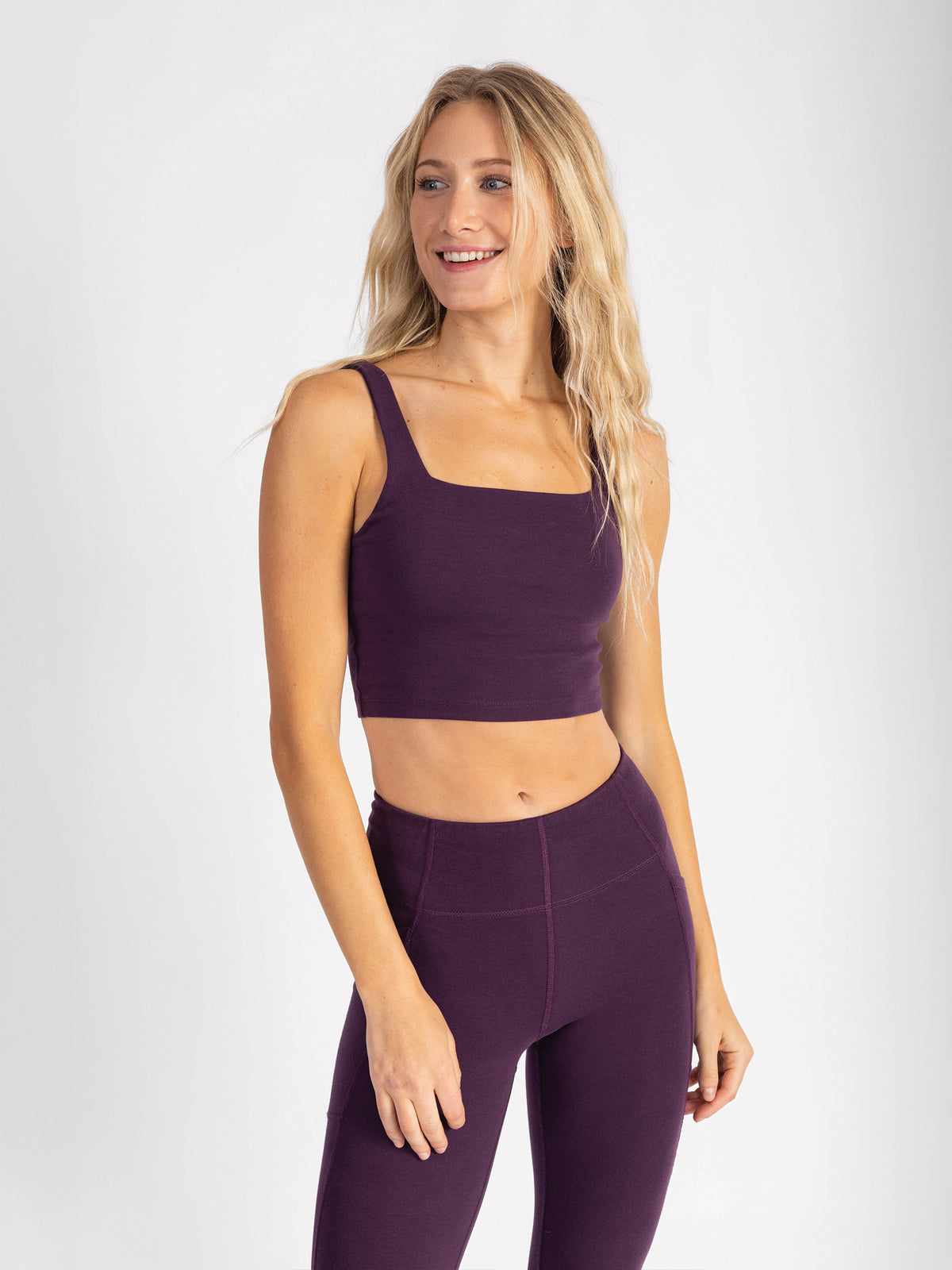 PlantTec™ Organic Built-in Bra Tank | Fig