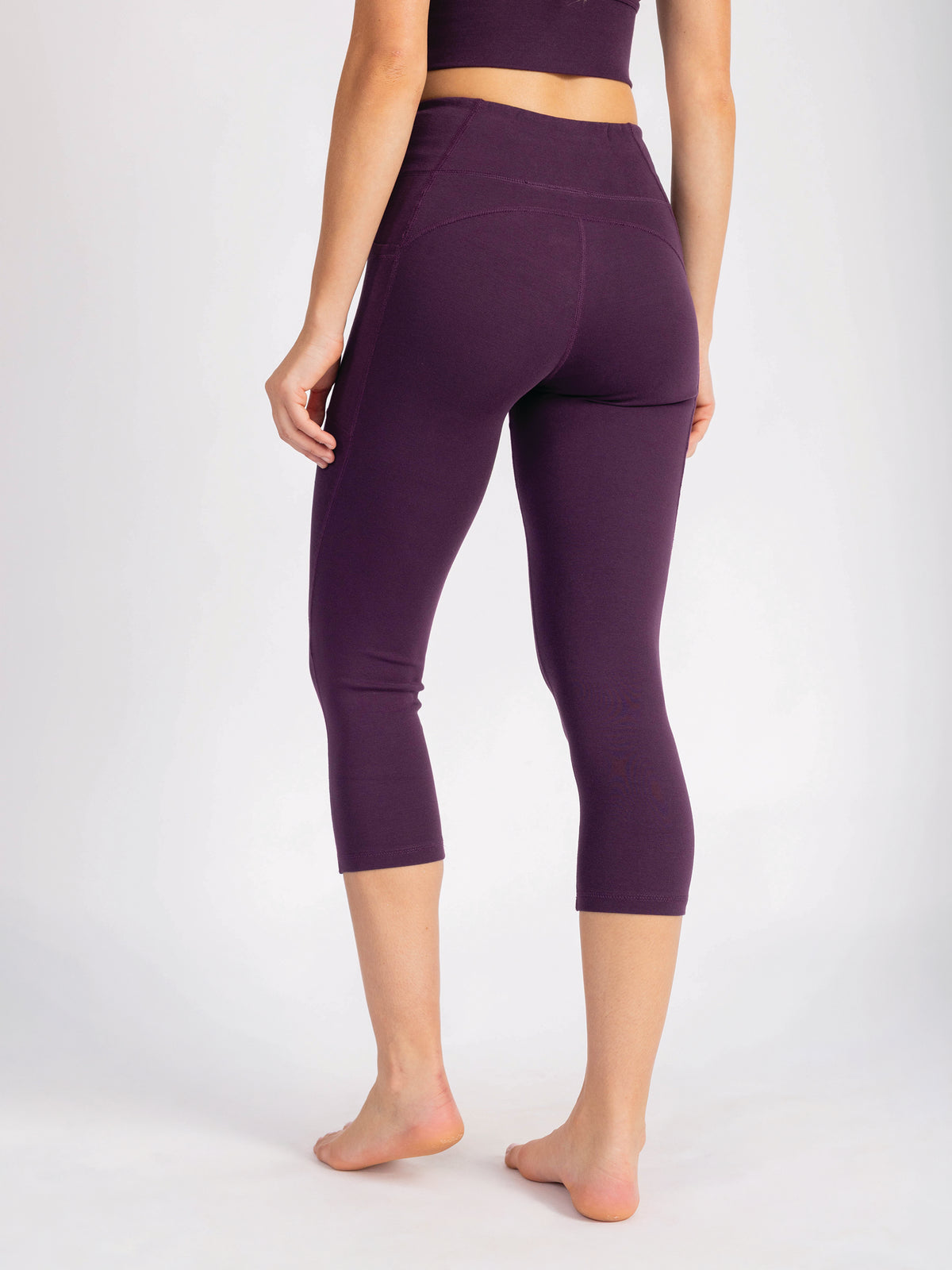 PlantTec™ Organic Crop/Petite Leggings | Fig