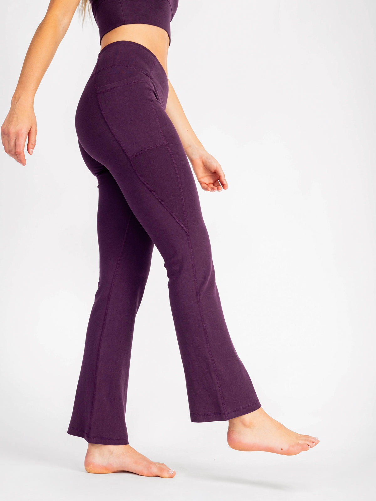 PlantTec™ Organic Flare Leggings | Fig
