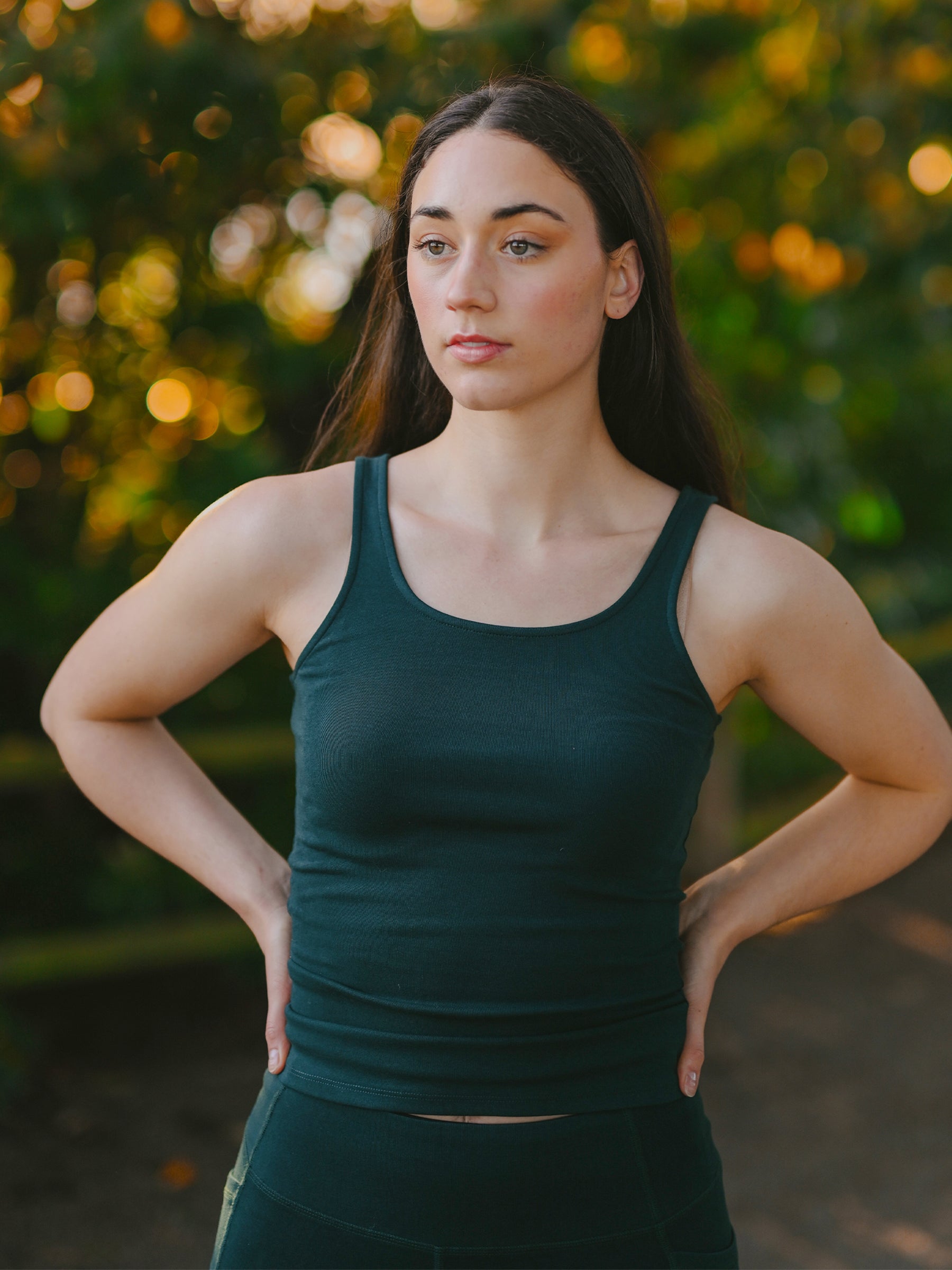 PlantTec™ Organic Compression Tank | Monstera-Organic Activewear-Happy Earth