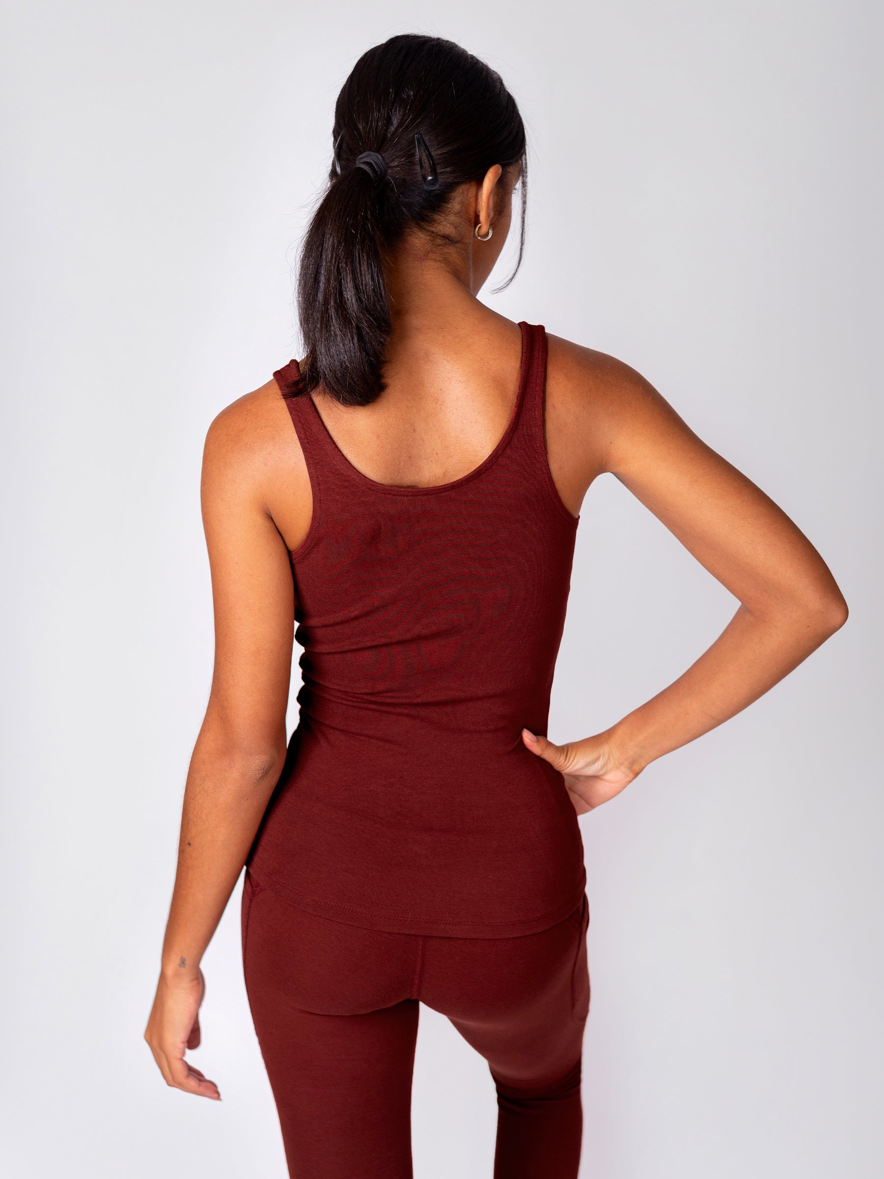 PlantTec™ Organic Compression Tank | Redwood-Organic Activewear-Happy Earth