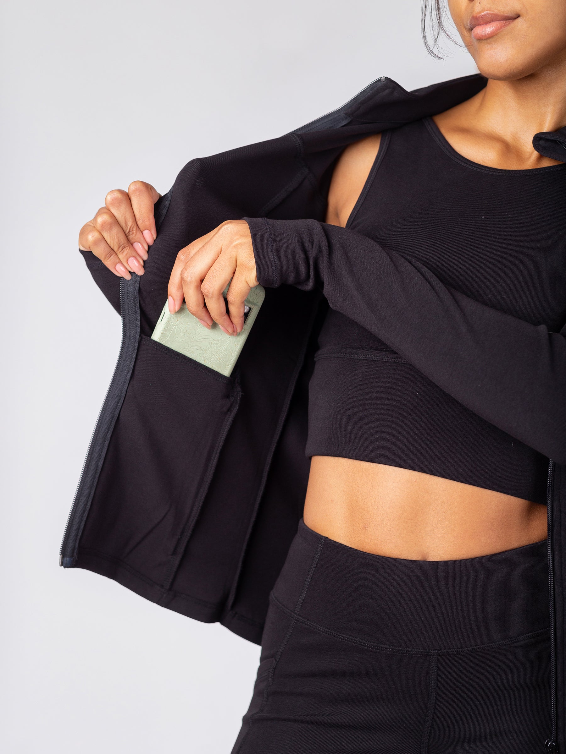 PlantTec™ Organic Contour Jacket | Eclipse-Organic Activewear-Happy Earth