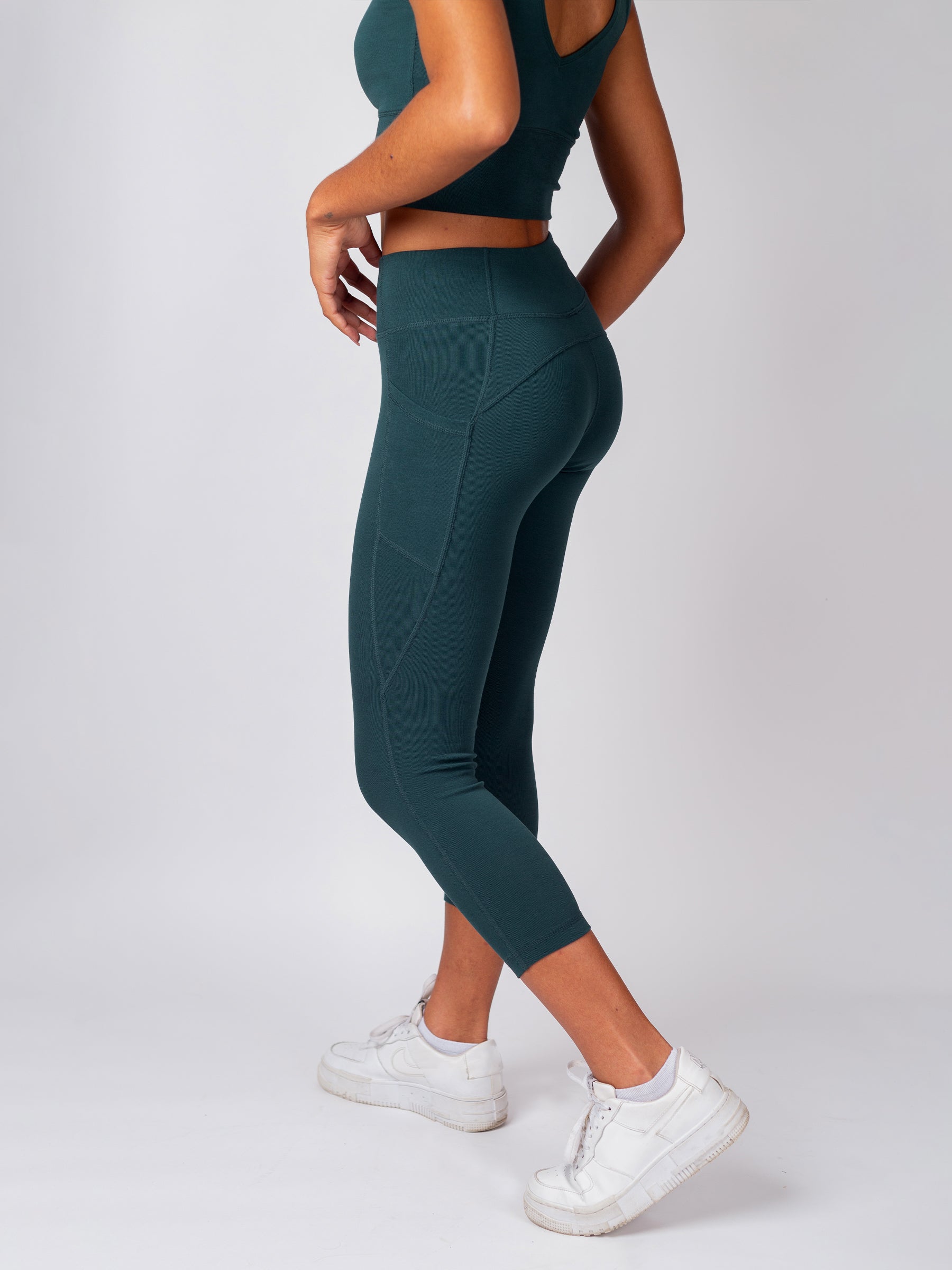 PlantTec™ Organic Crop/Petite Leggings | Monstera-Organic Activewear-Happy Earth