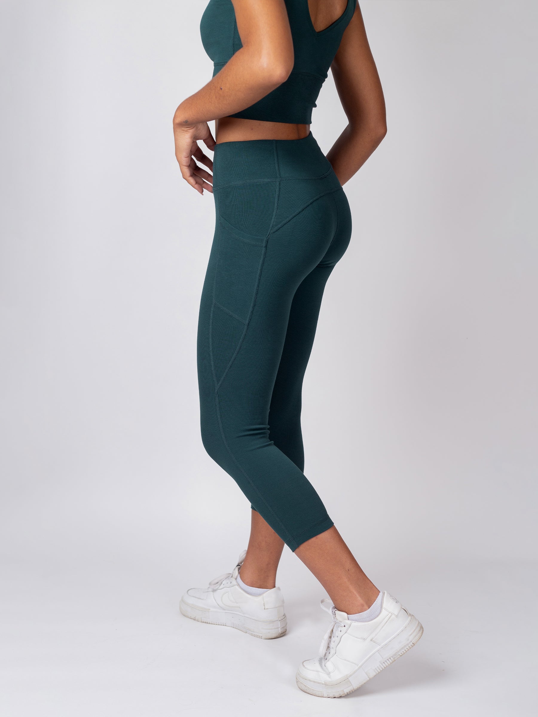 PlantTec™ Organic Crop/Petite Leggings | Monstera