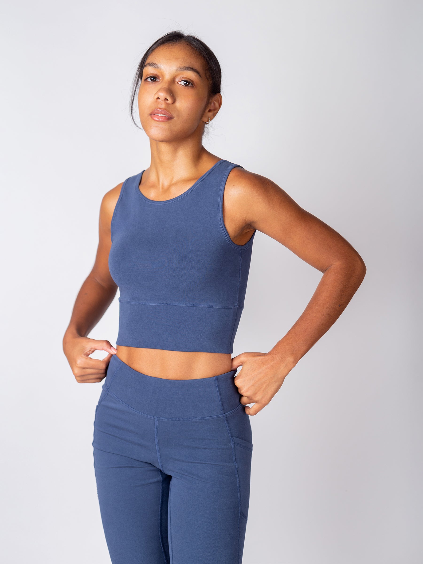 PlantTec™ Organic Reversible Tank | Blueberry-Organic Activewear-Happy Earth