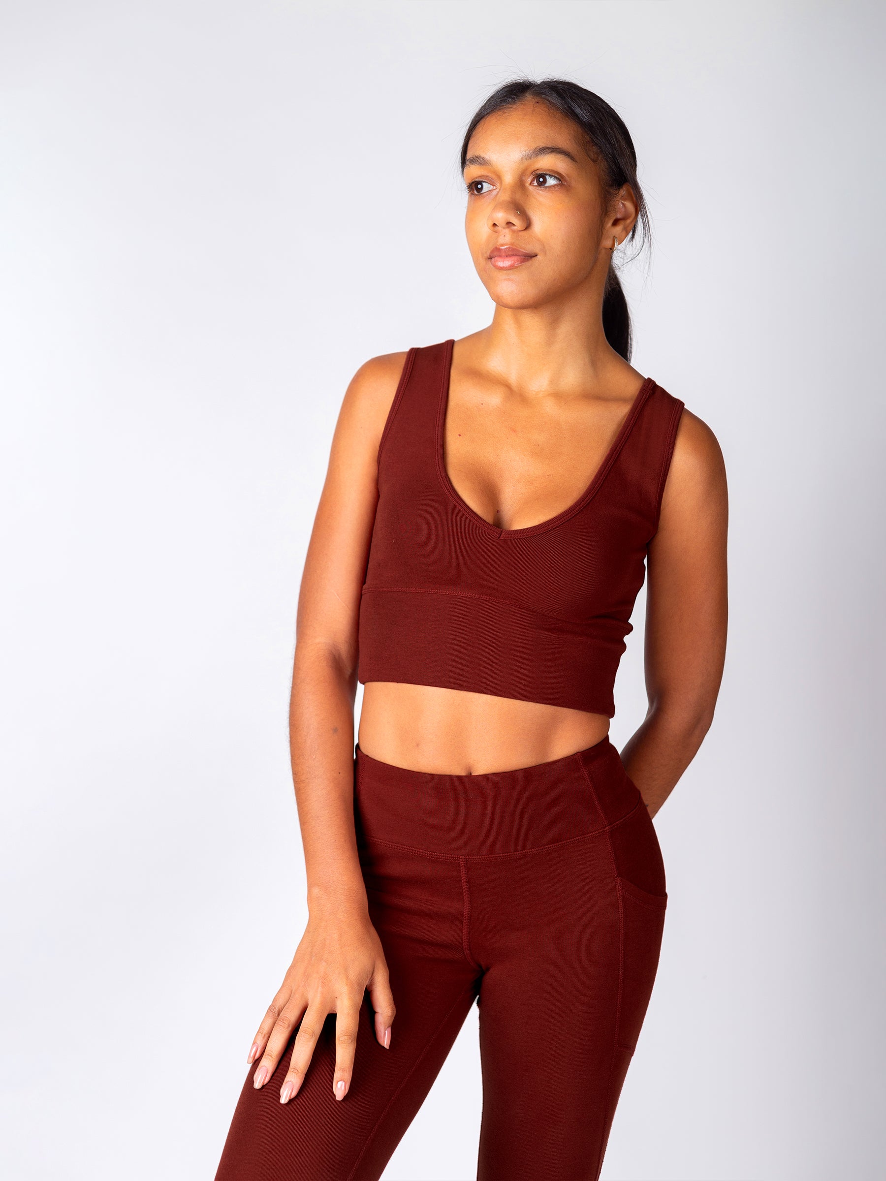 PlantTec™ Organic Reversible Tank | Redwood-Organic Activewear-Happy Earth