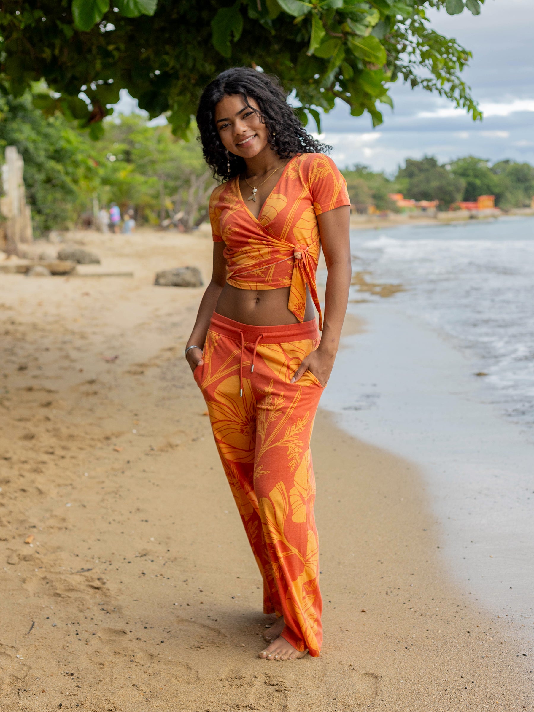 Wrap Crop Top | Poppies