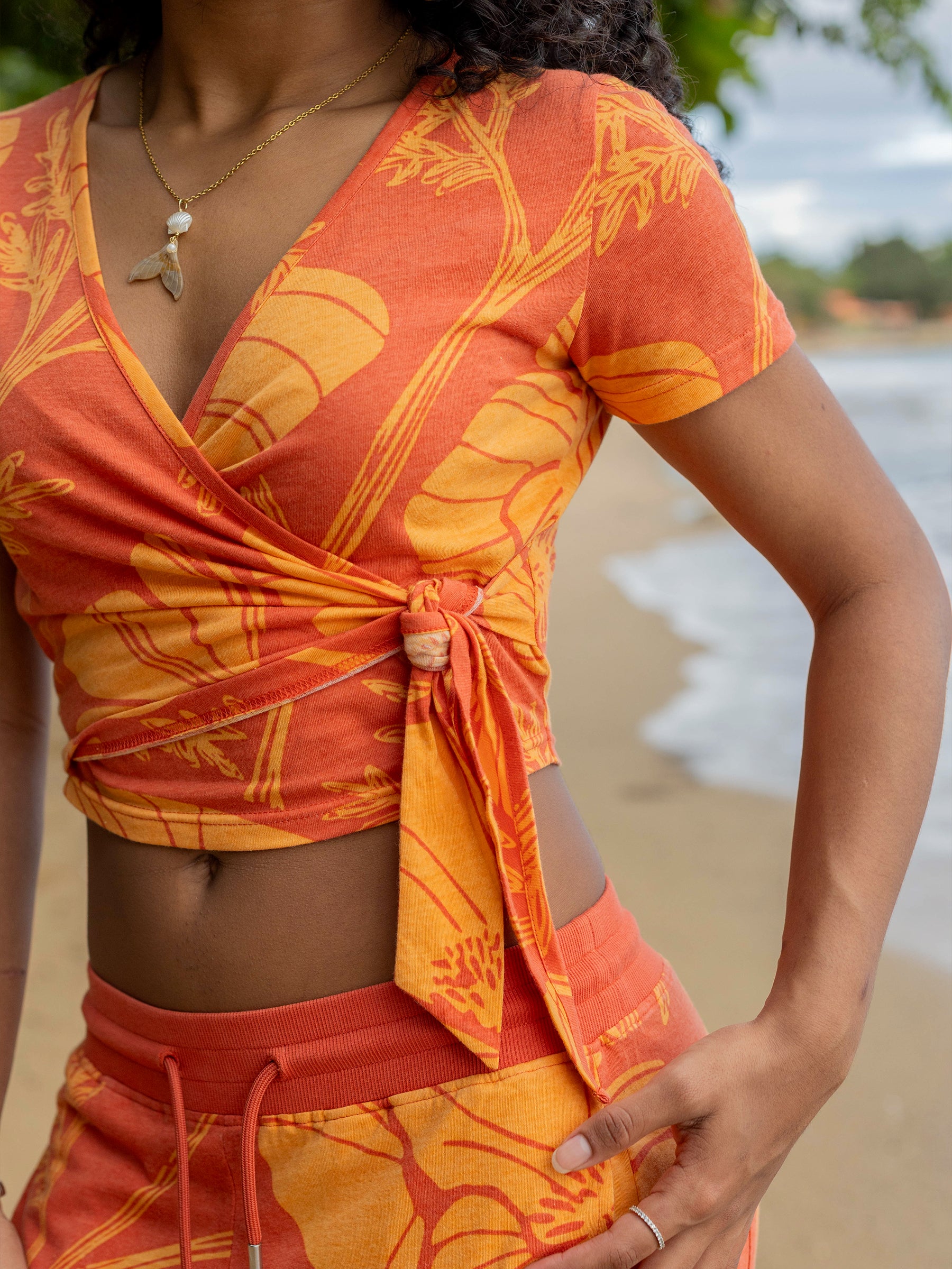 Wrap Crop Top | Poppies