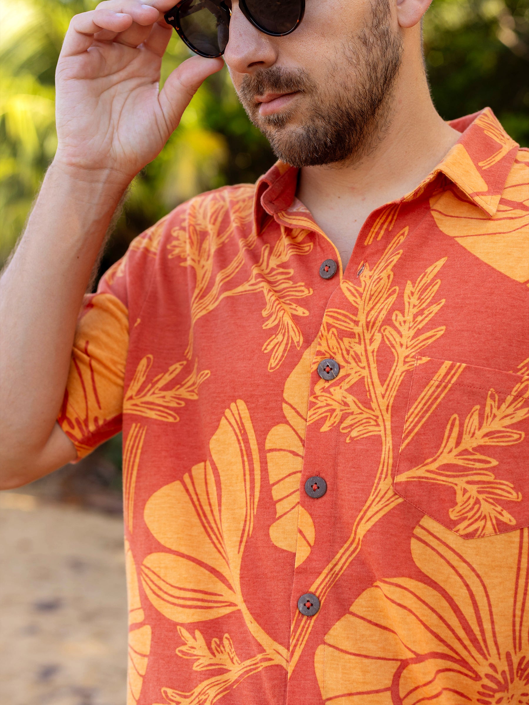 Organic Cotton Camp Shirt | Poppies