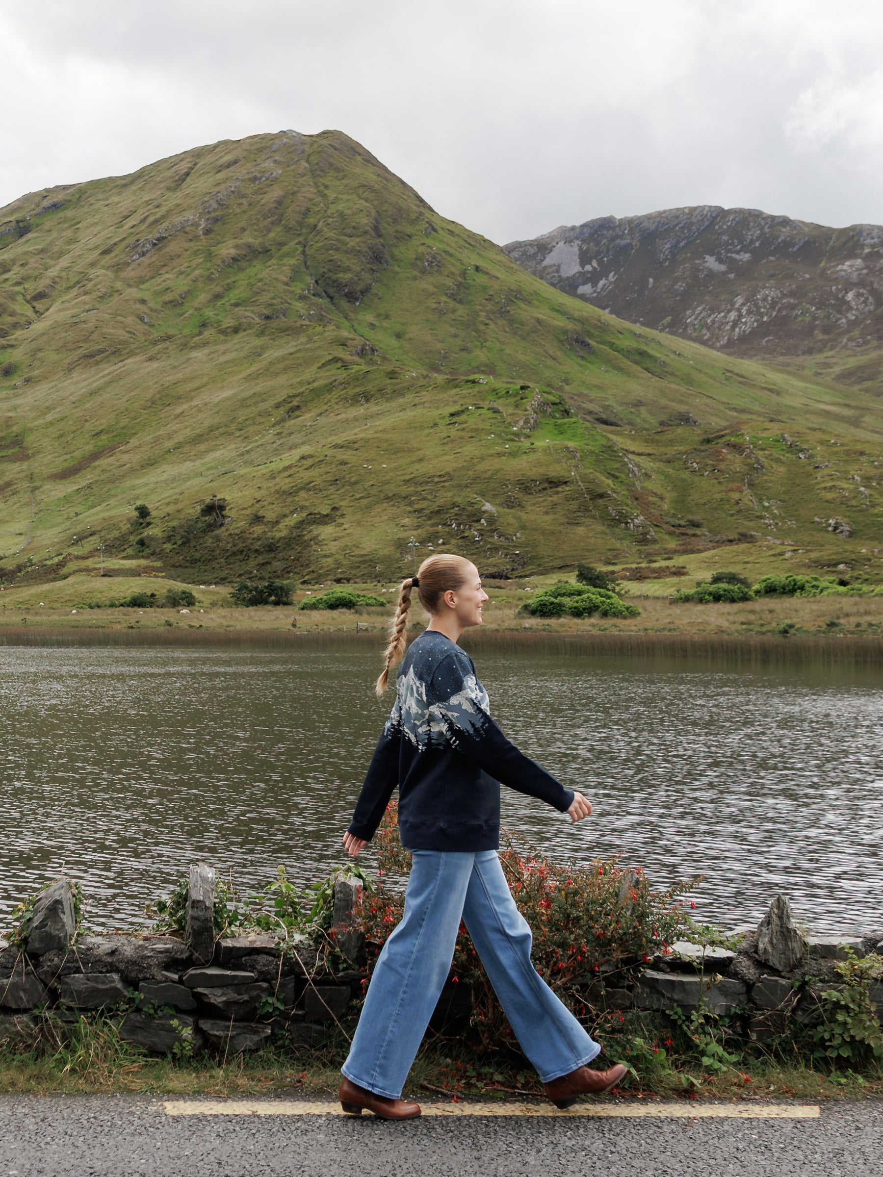 Cascadian Night Pullover, a Organic Sweatshirt by Happy Earth Apparel