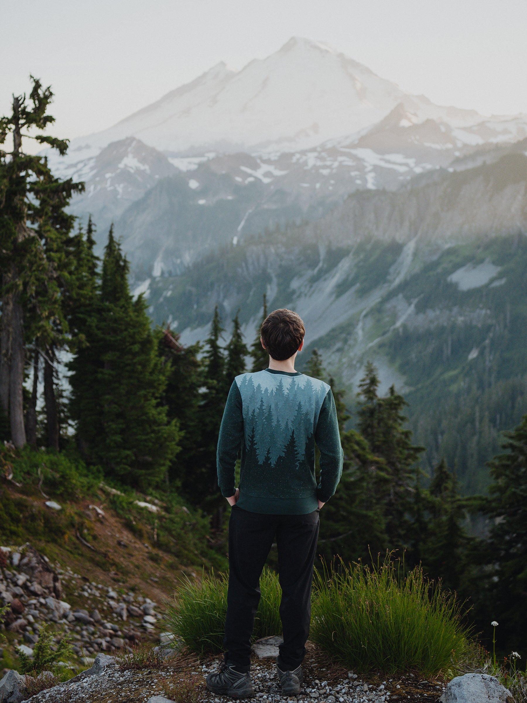 Misty Forest Pullover, a Organic Sweatshirt by Happy Earth Apparel