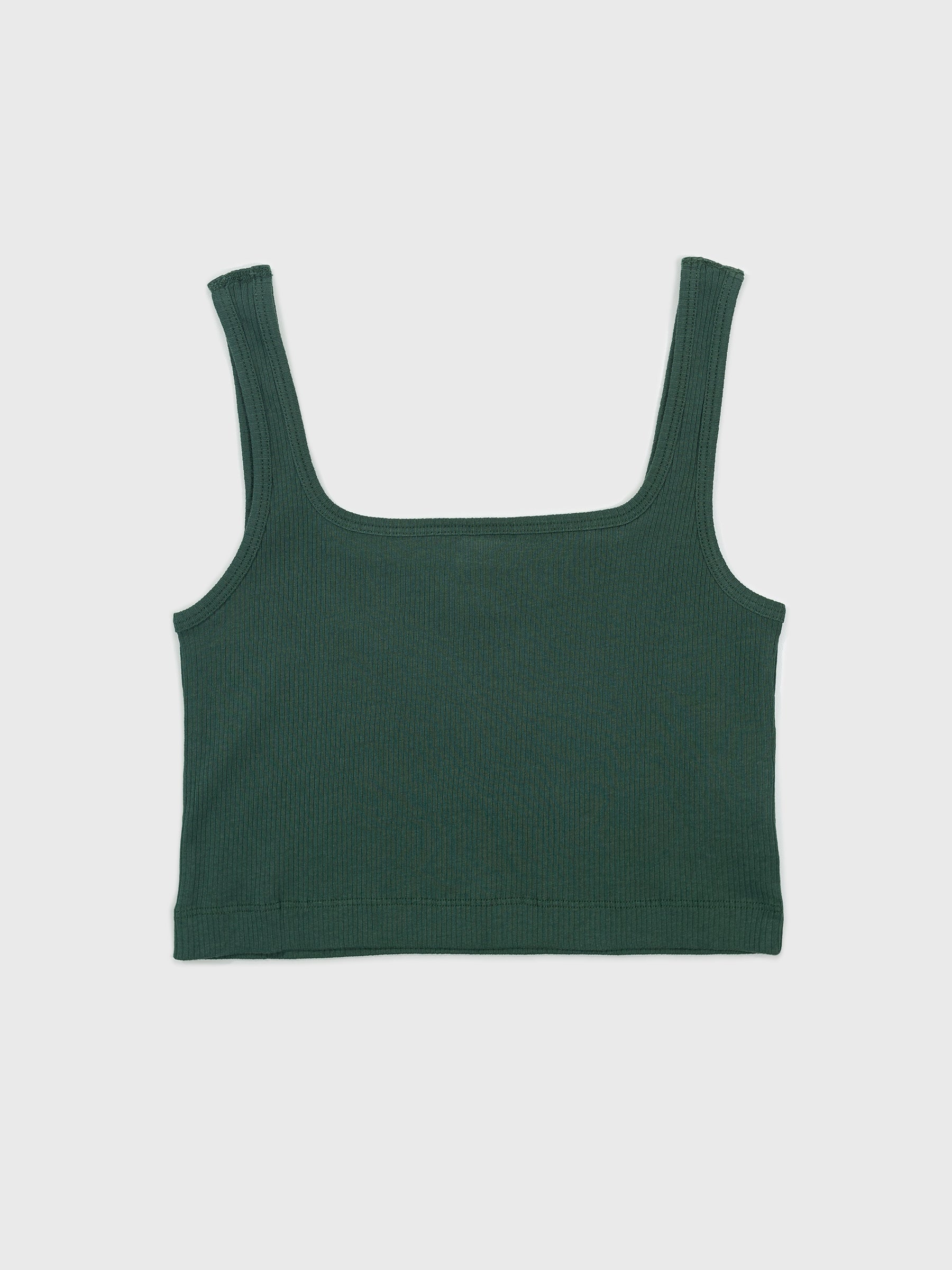 Revive™ Organic Cotton Crop Tank | Juniper-Organic Low Impact Activewear-Happy Earth