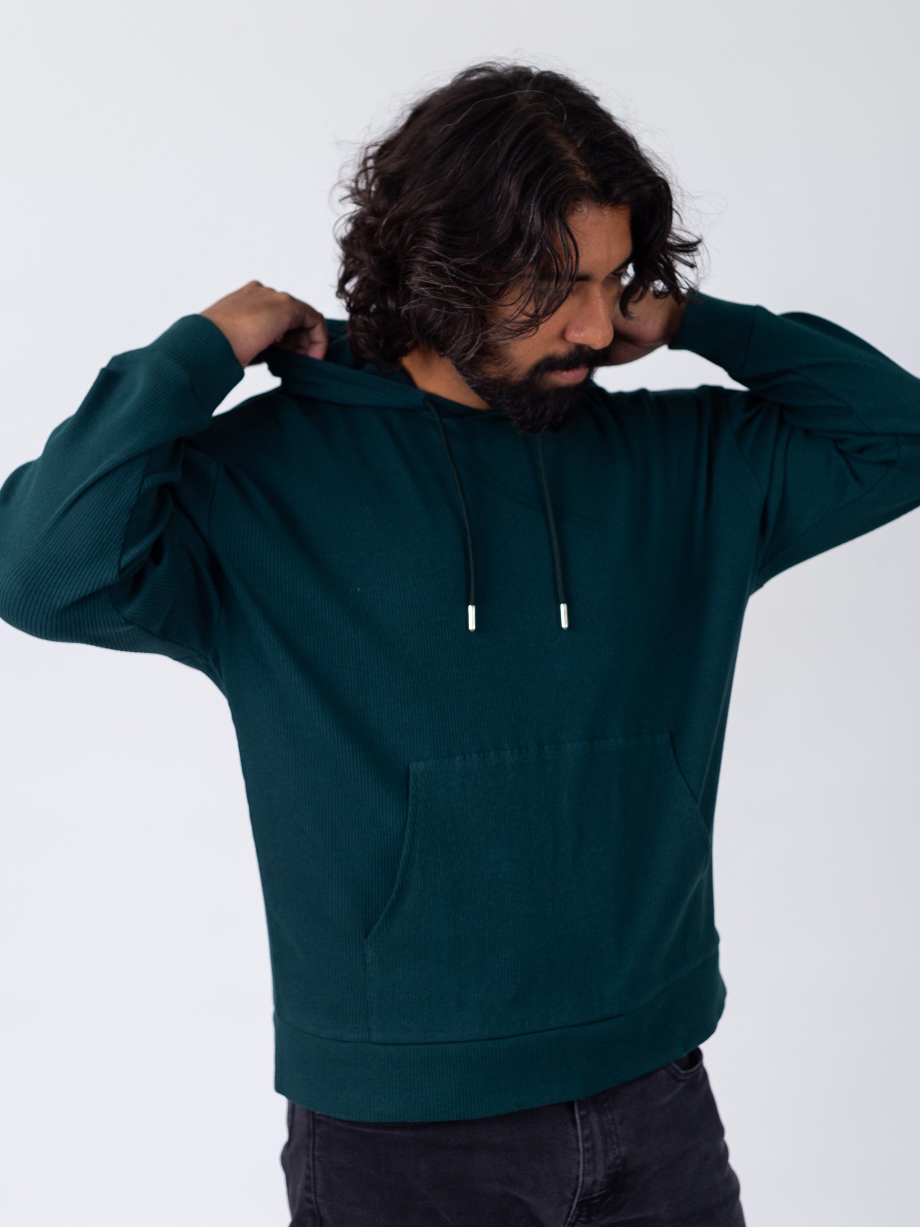 Revive™ Organic Cotton Hoodie | Monstera-Organic Low Impact Activewear-Happy Earth