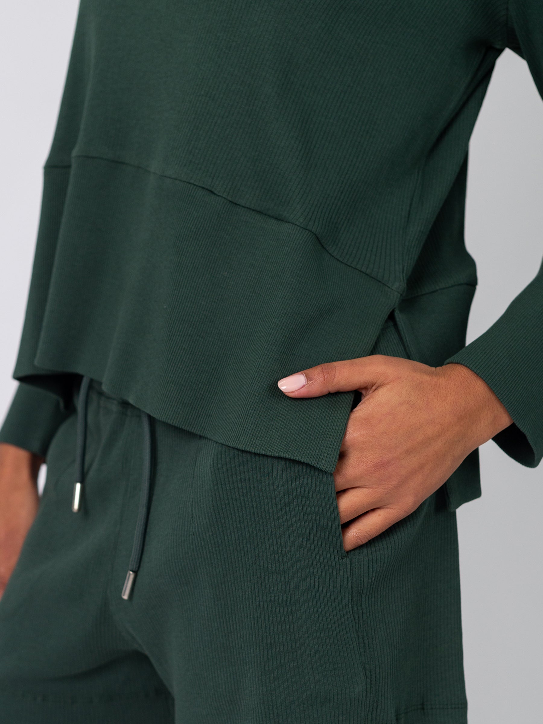 Revive™ Organic Cotton Polo Sweater | Juniper-Organic Low Impact Activewear-Happy Earth