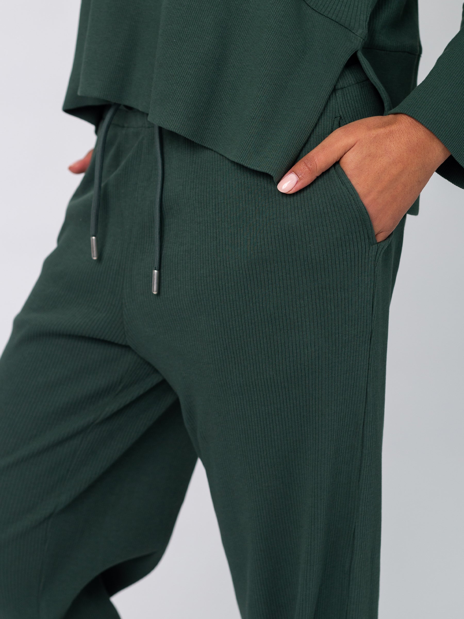 Revive™ Organic Cotton Wide-leg Pants | Juniper-Organic Low Impact Activewear-Happy Earth