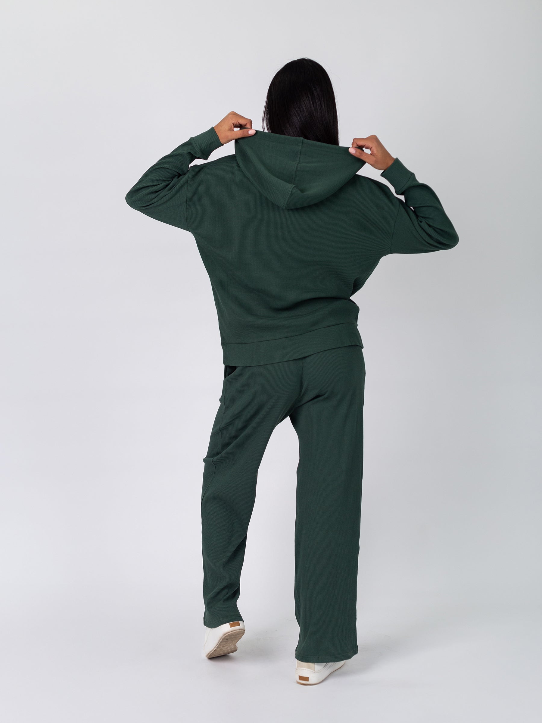 Revive™ Organic Cotton Wide-leg Pants | Juniper-Organic Low Impact Activewear-Happy Earth