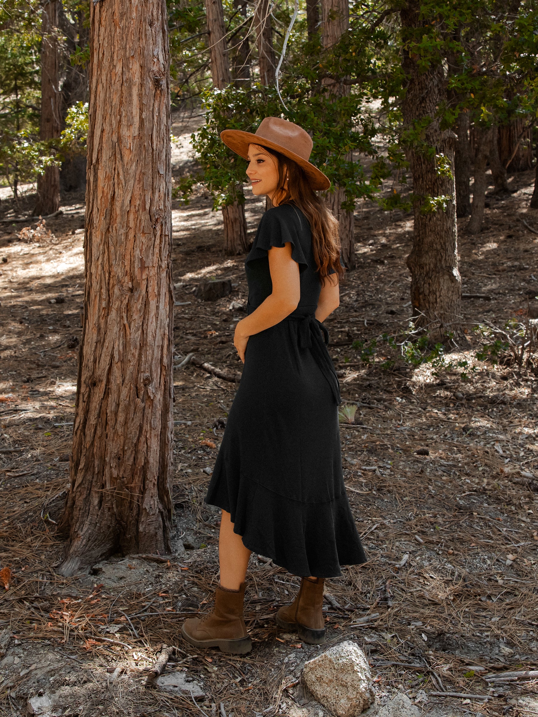 Ruffle Wrap Dress | Eclipse-Organic Dress-Happy Earth