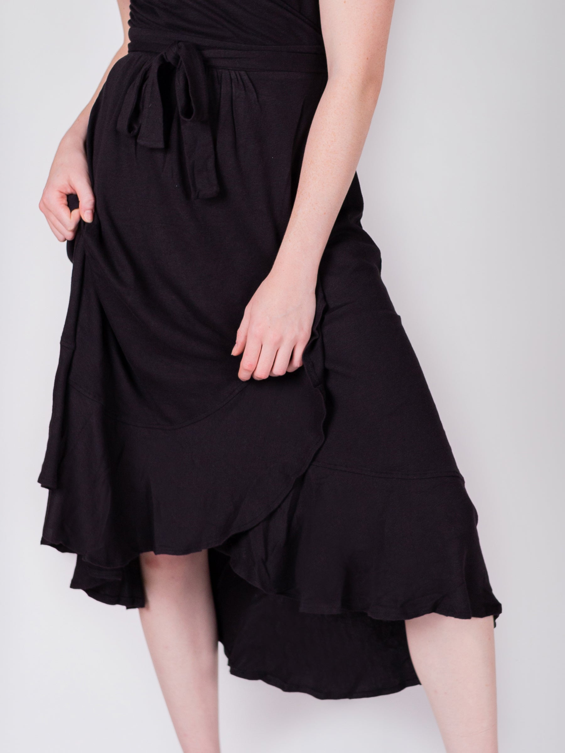 Ruffle Wrap Dress | Eclipse-Organic Dress-Happy Earth