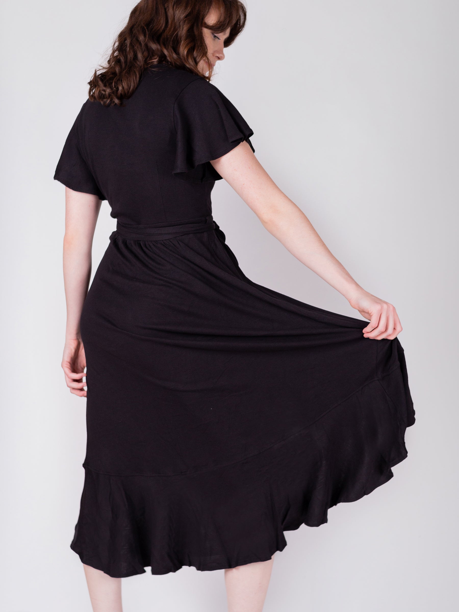 Ruffle Wrap Dress | Eclipse-Organic Dress-Happy Earth