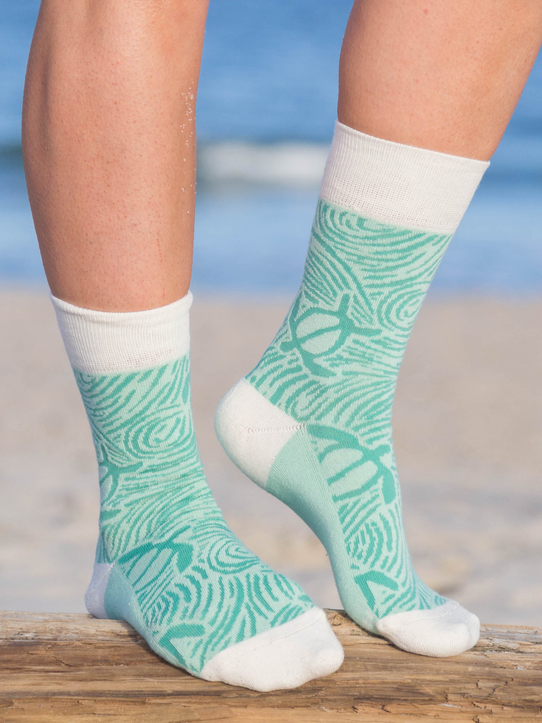 Sea Turtle Socks-Organic Socks-Happy Earth