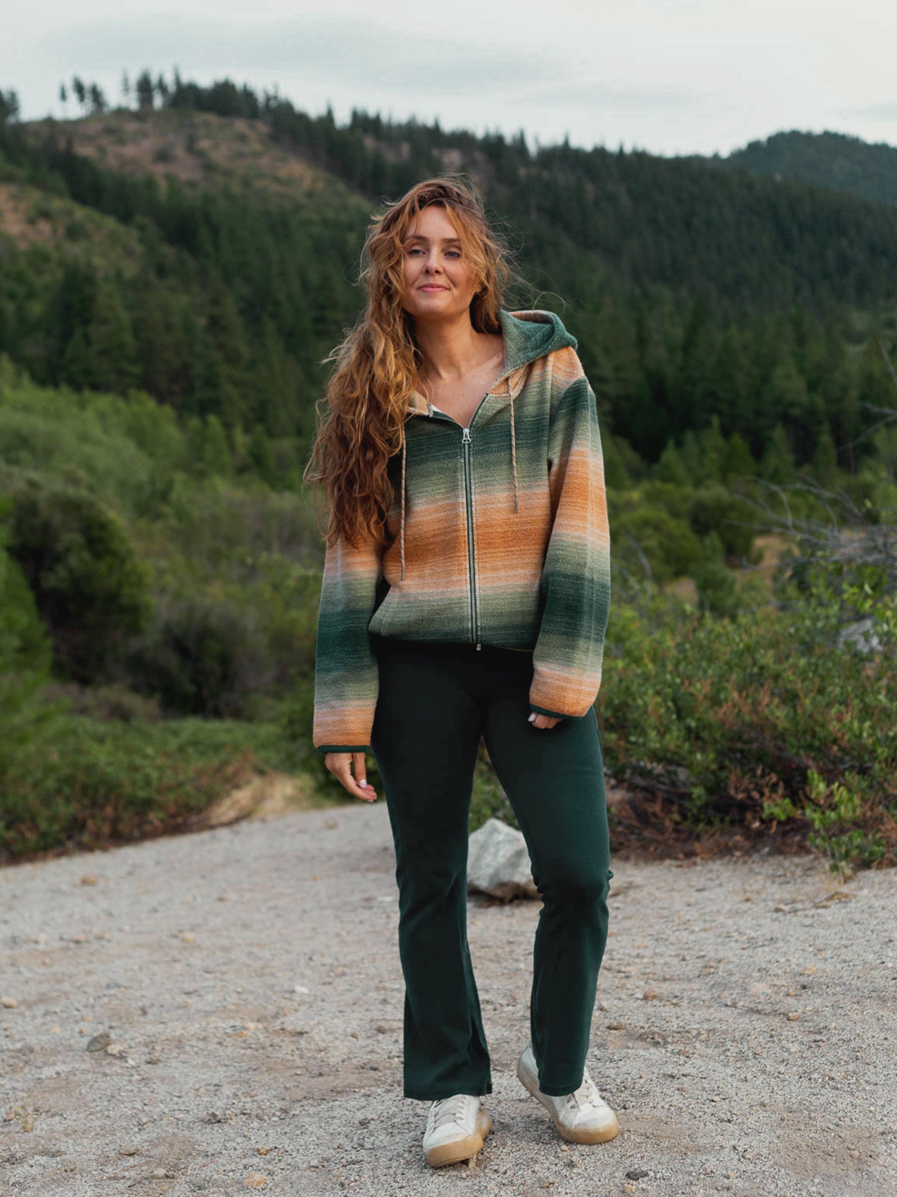 Autumn Ombré Sherpa, a Organic Jacket by Happy Earth Apparel