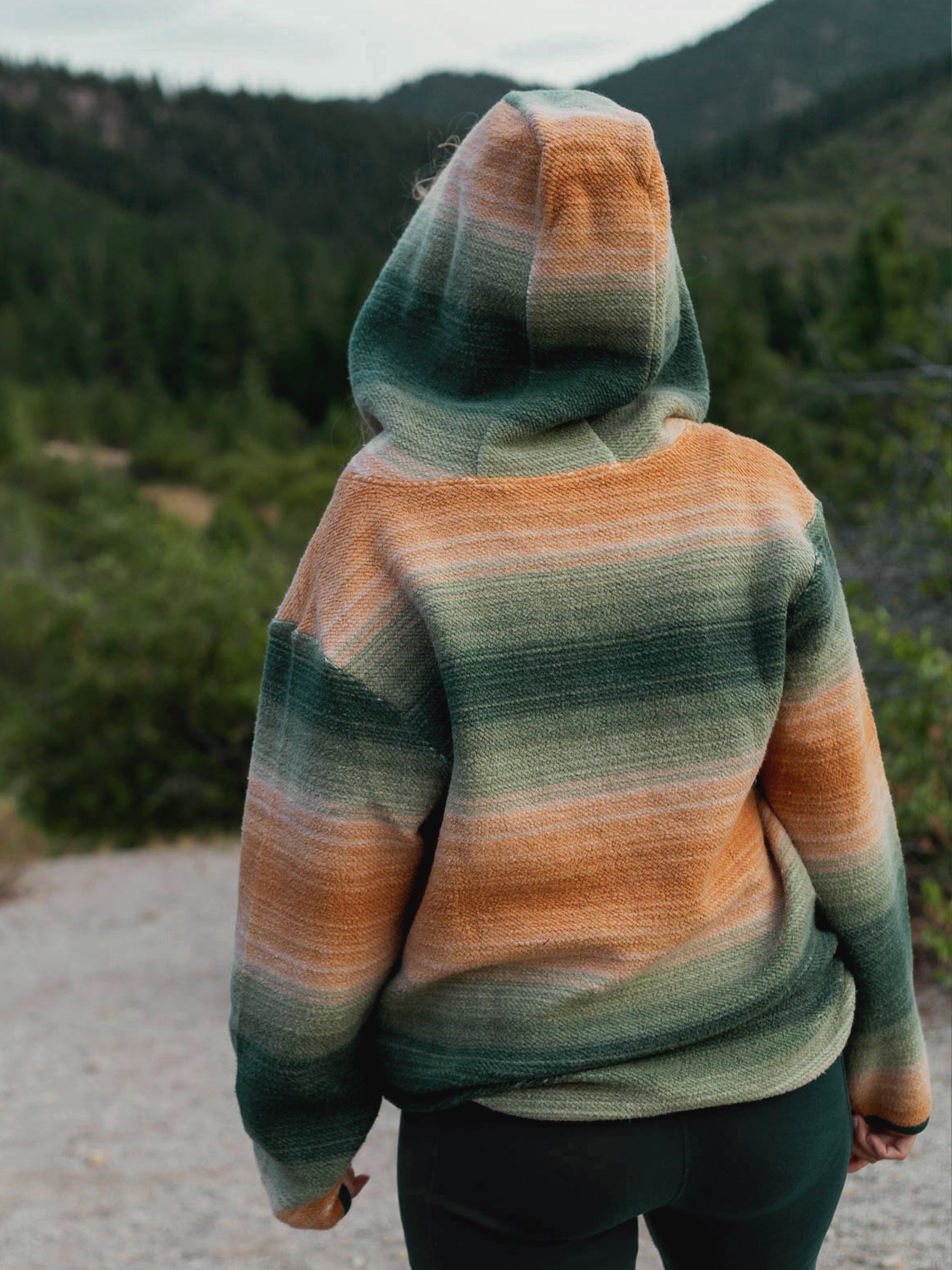 Autumn Ombré Sherpa, a Organic Jacket by Happy Earth Apparel
