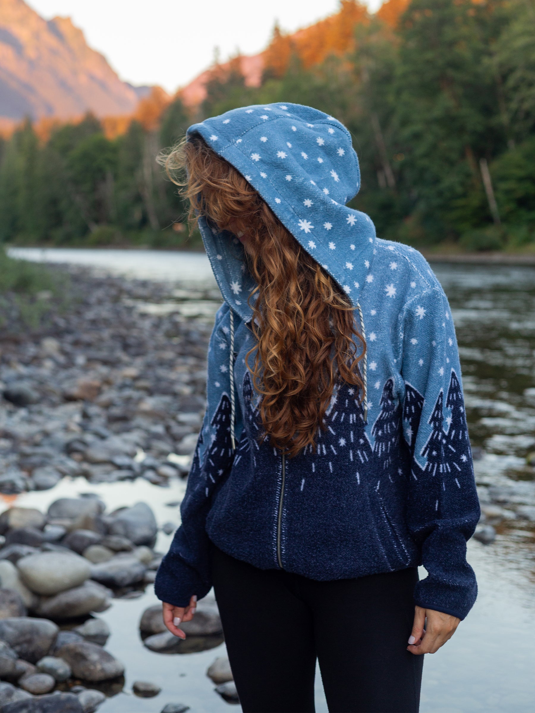 Forest Flurries Sherpa, a Organic Jacket by Happy Earth Apparel