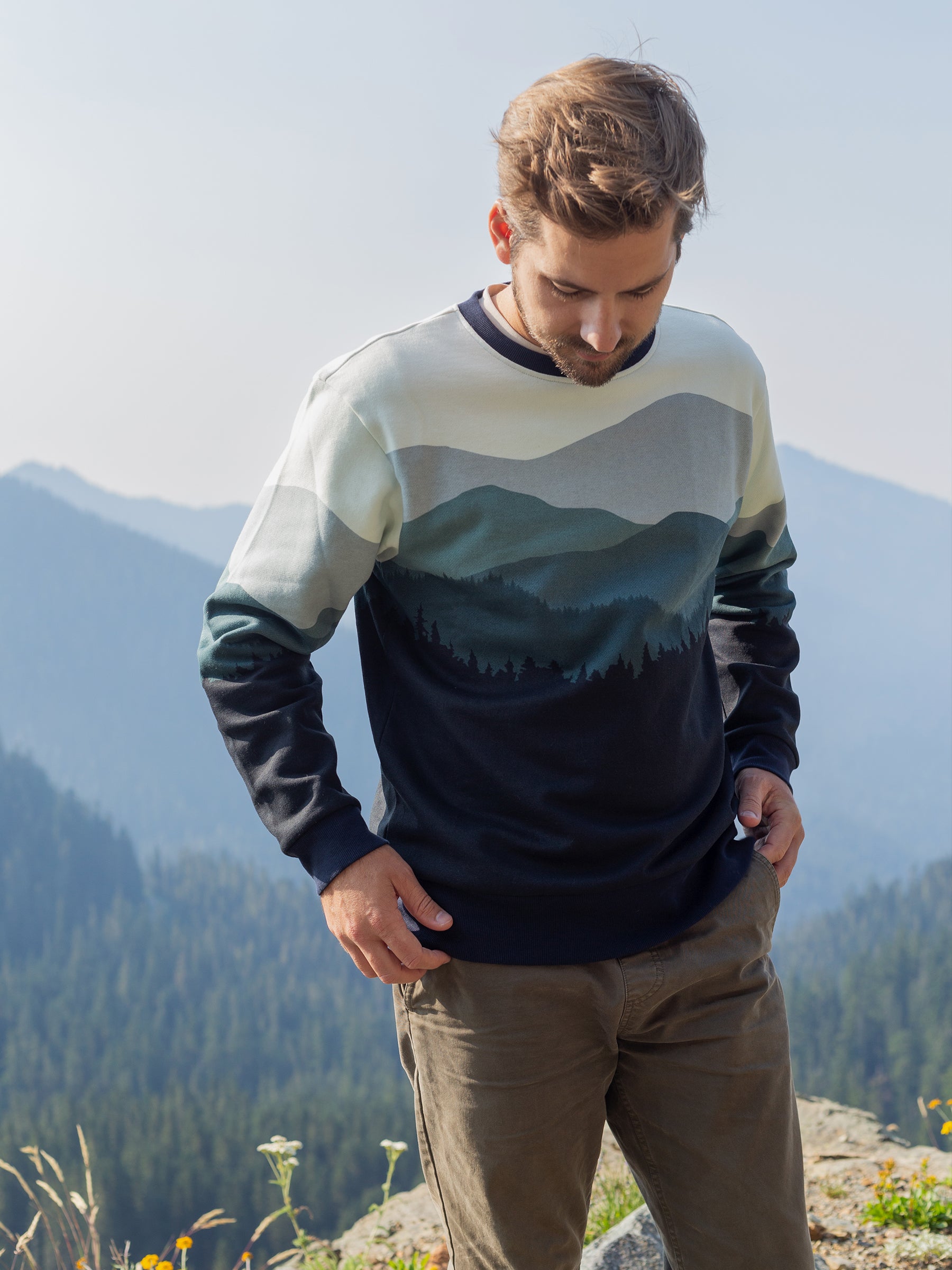 Smoky Mountains Pullover-Organic Sweatshirt-Happy Earth