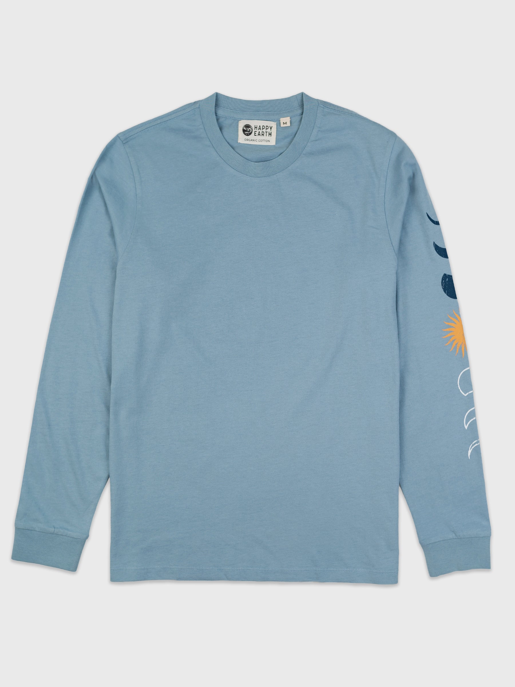 Sun and Moon Tee-Organic Long Sleeve Tee-Happy Earth