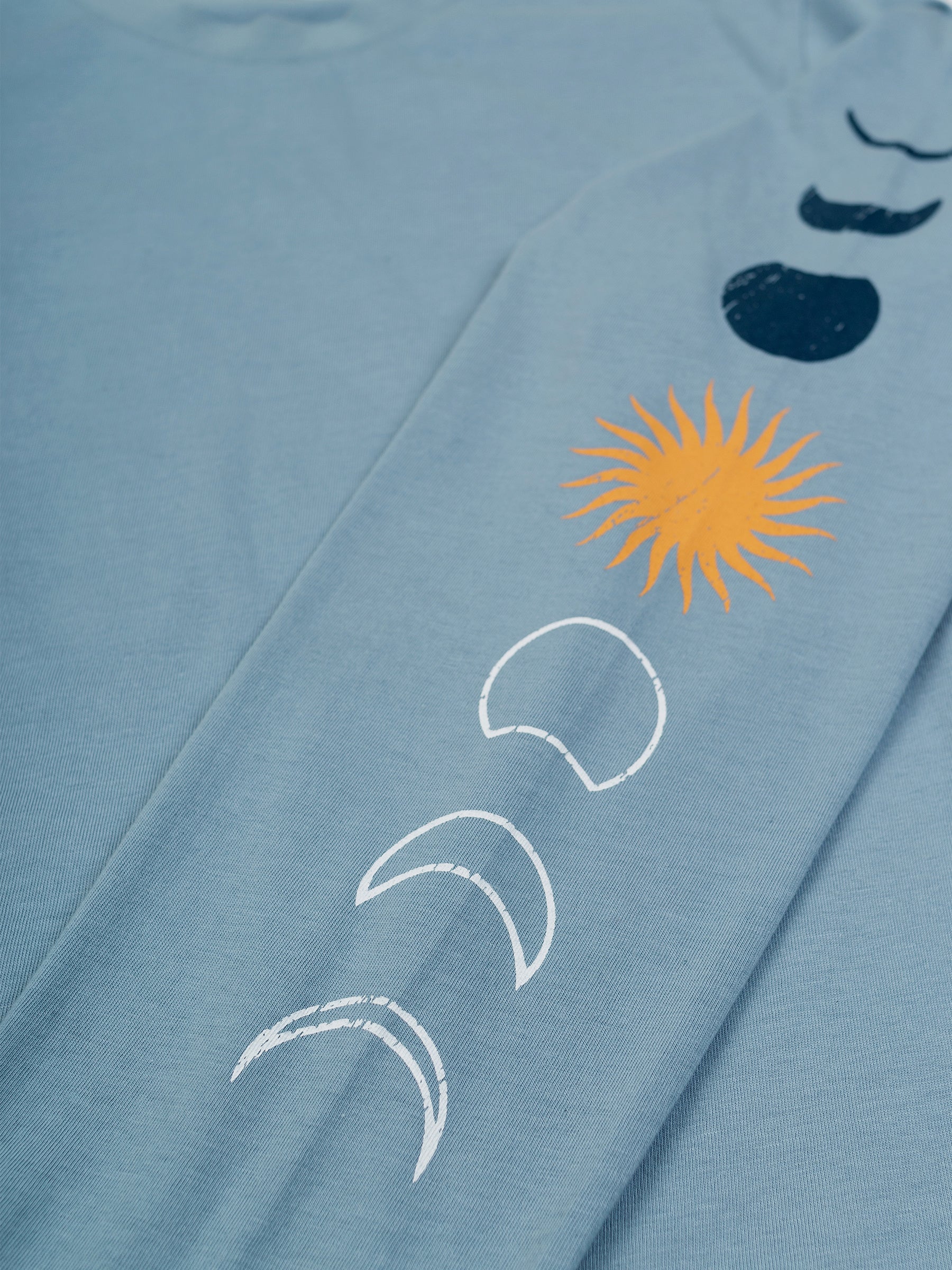Sun and Moon Tee-Organic Long Sleeve Tee-Happy Earth