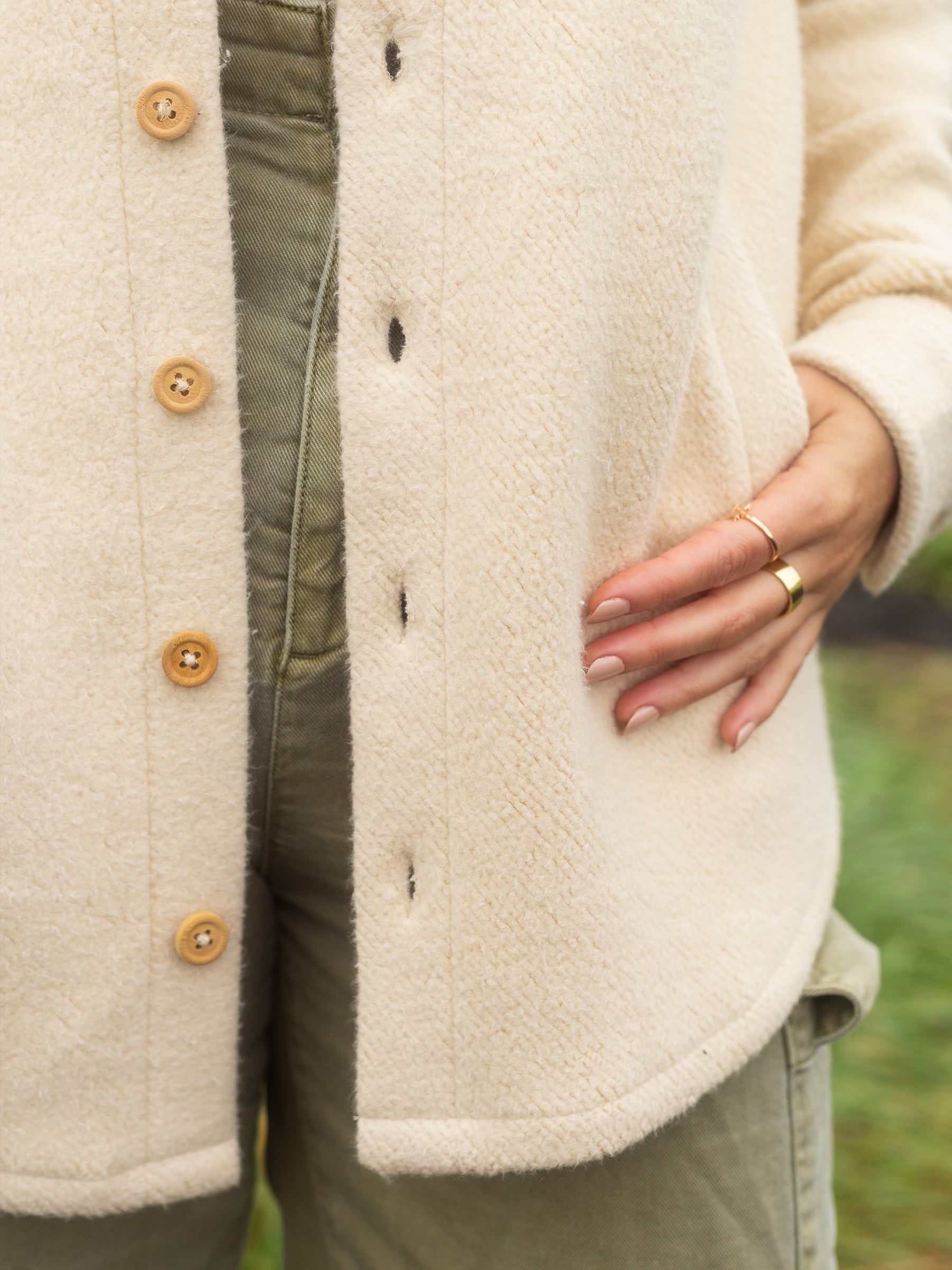 Tahini Sherpa Jacket-Organic Jacket-Happy Earth