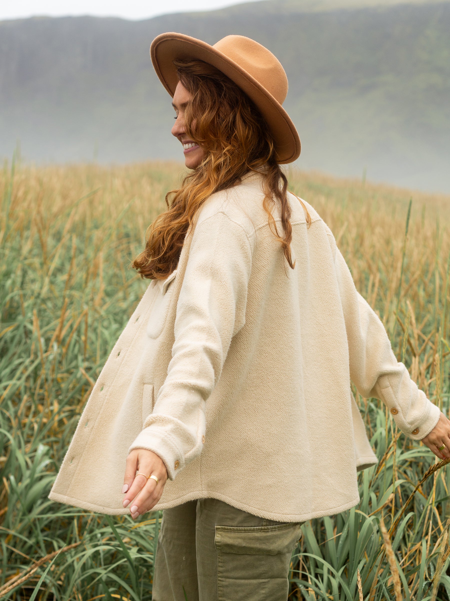 Tahini Sherpa Jacket-Organic Jacket-Happy Earth