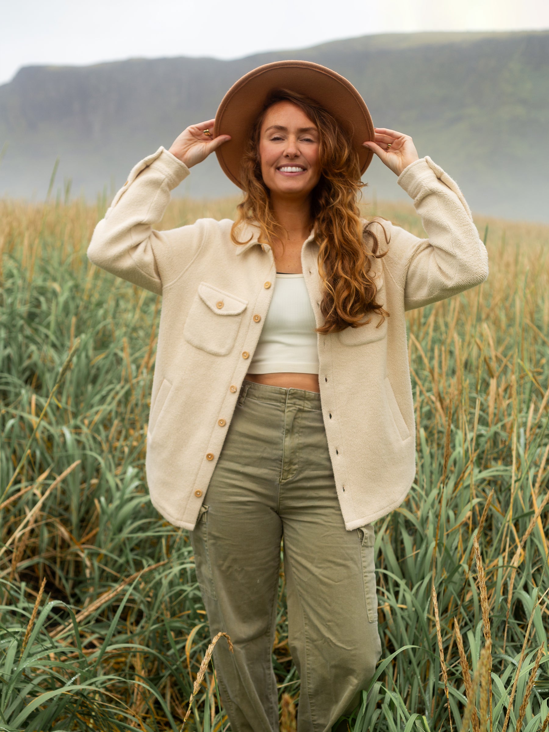 Tahini Sherpa Jacket-Organic Jacket-Happy Earth