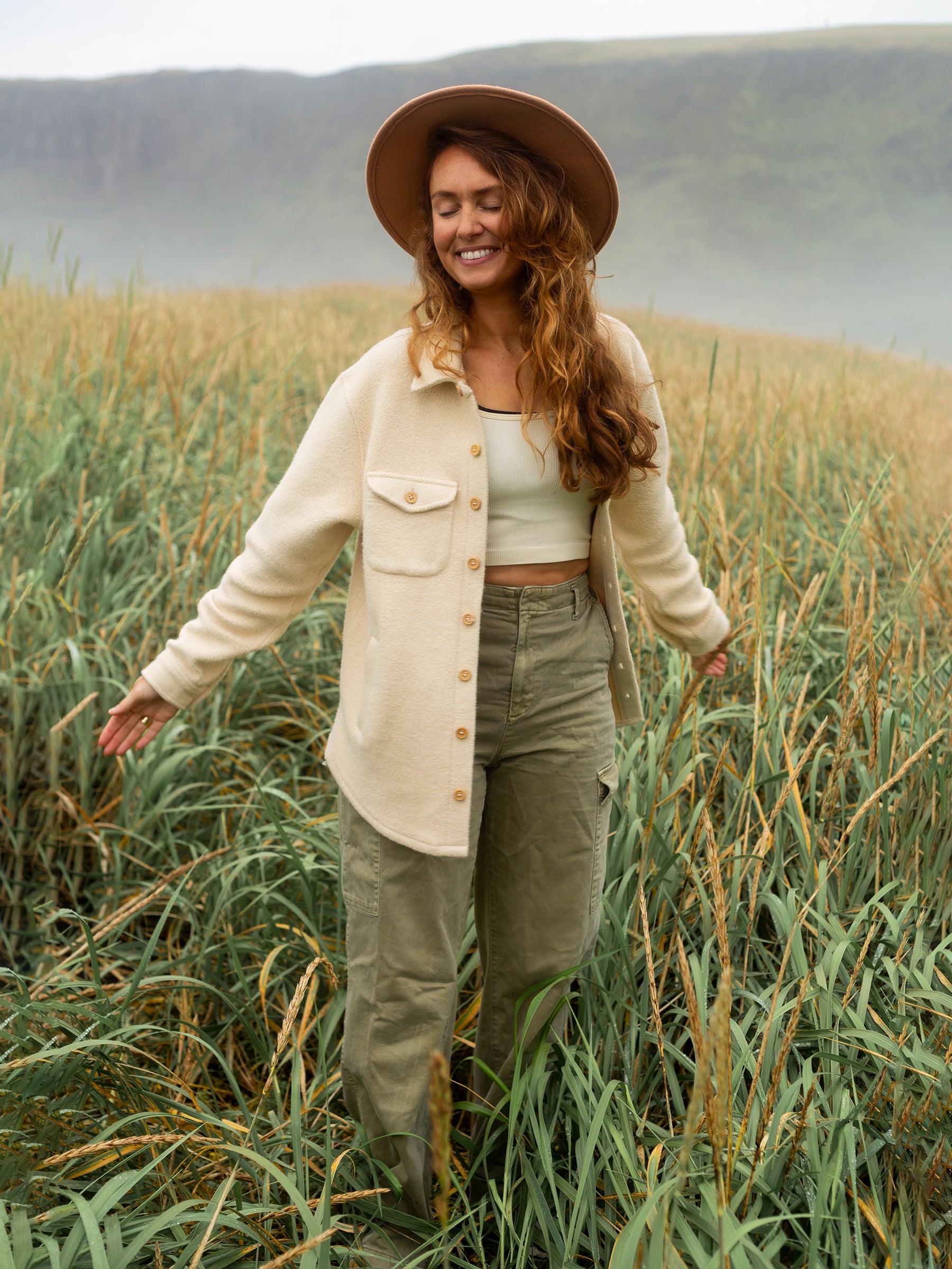 Tahini Sherpa Jacket-Organic Jacket-Happy Earth